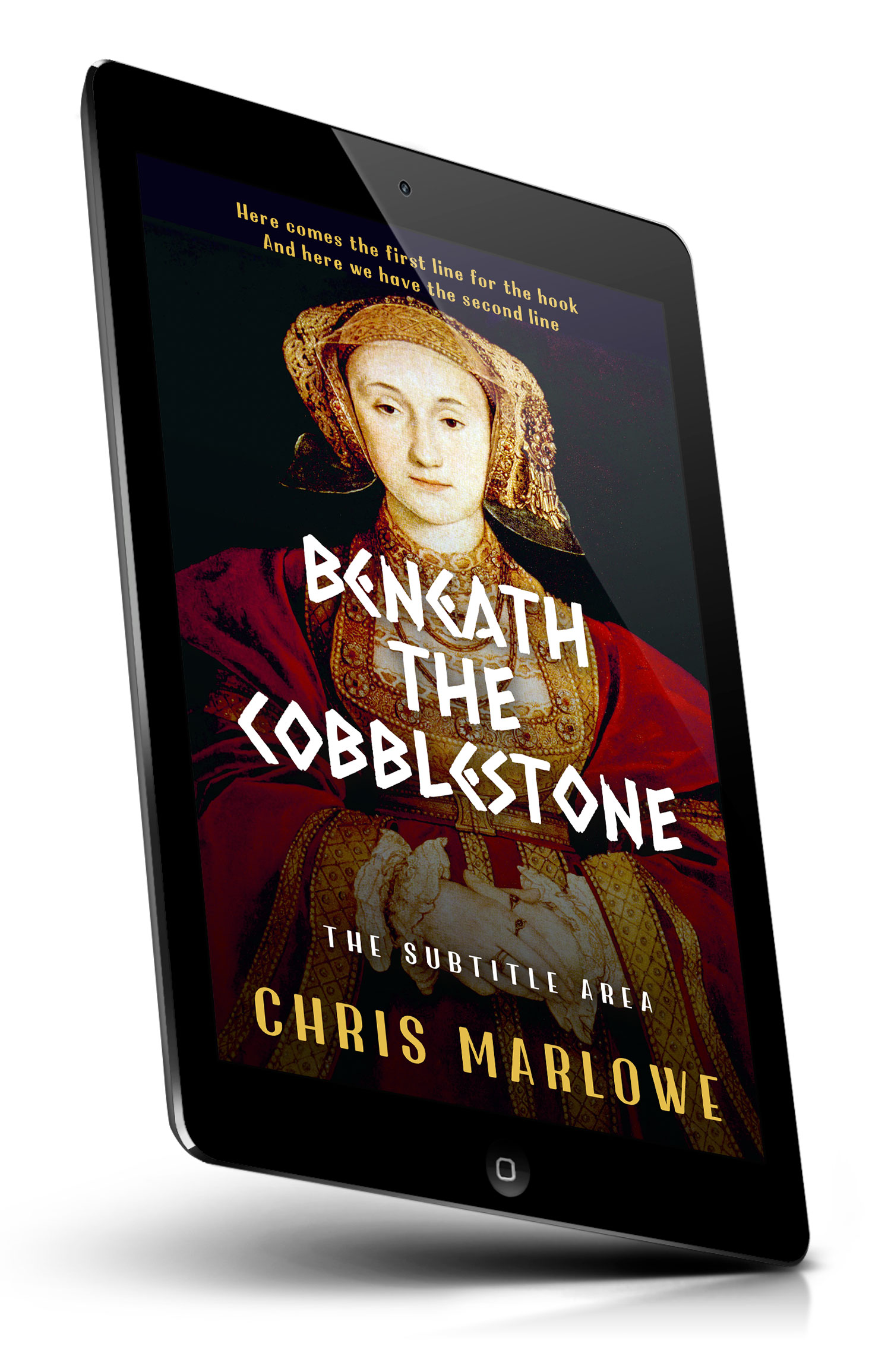Tablet view of Premade History Book Cover - Tan #18099 | BookCoverZone*
