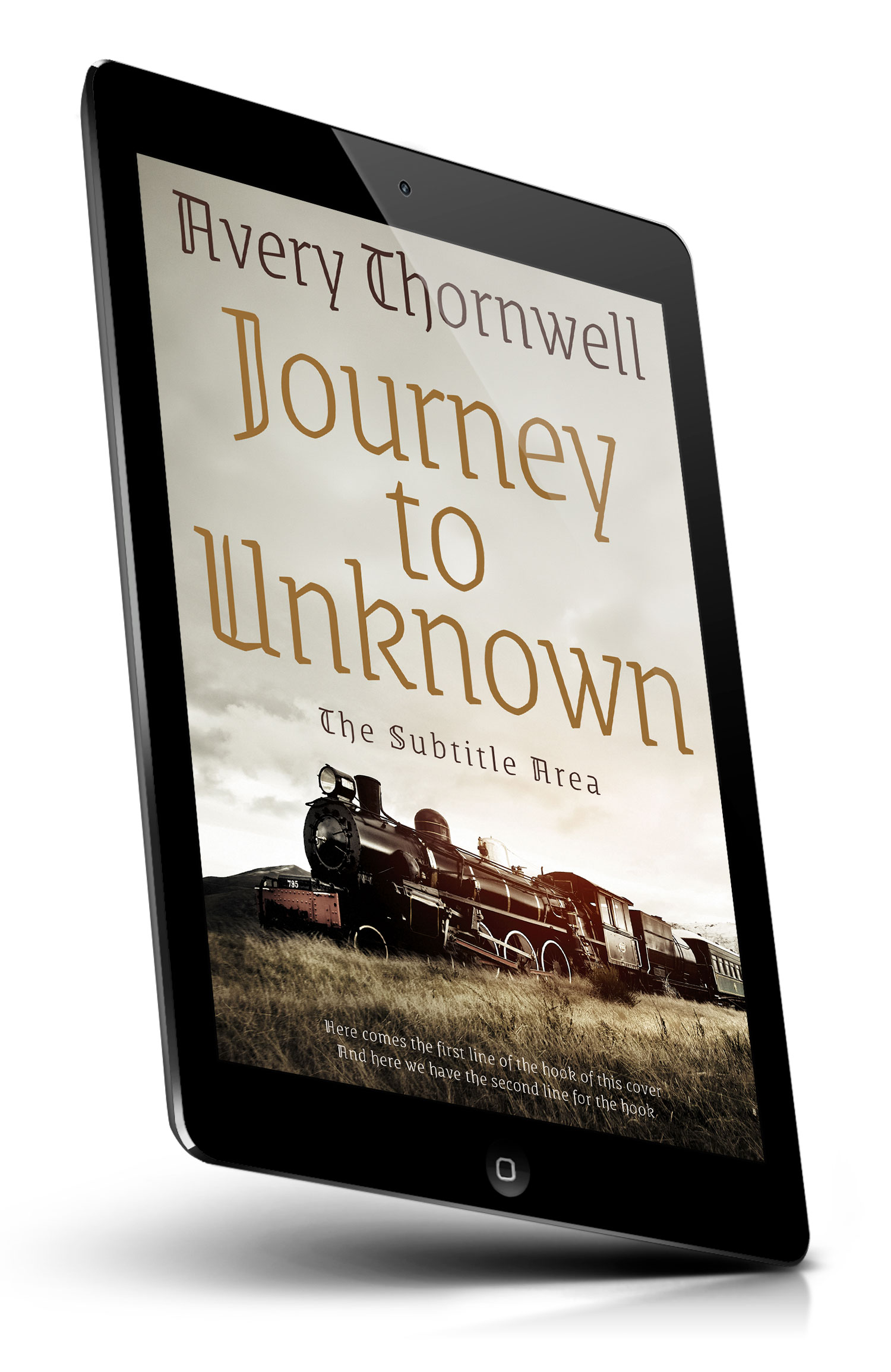 Tablet view of Premade Travel Book Cover - Swirl #18114 | BookCoverZone*