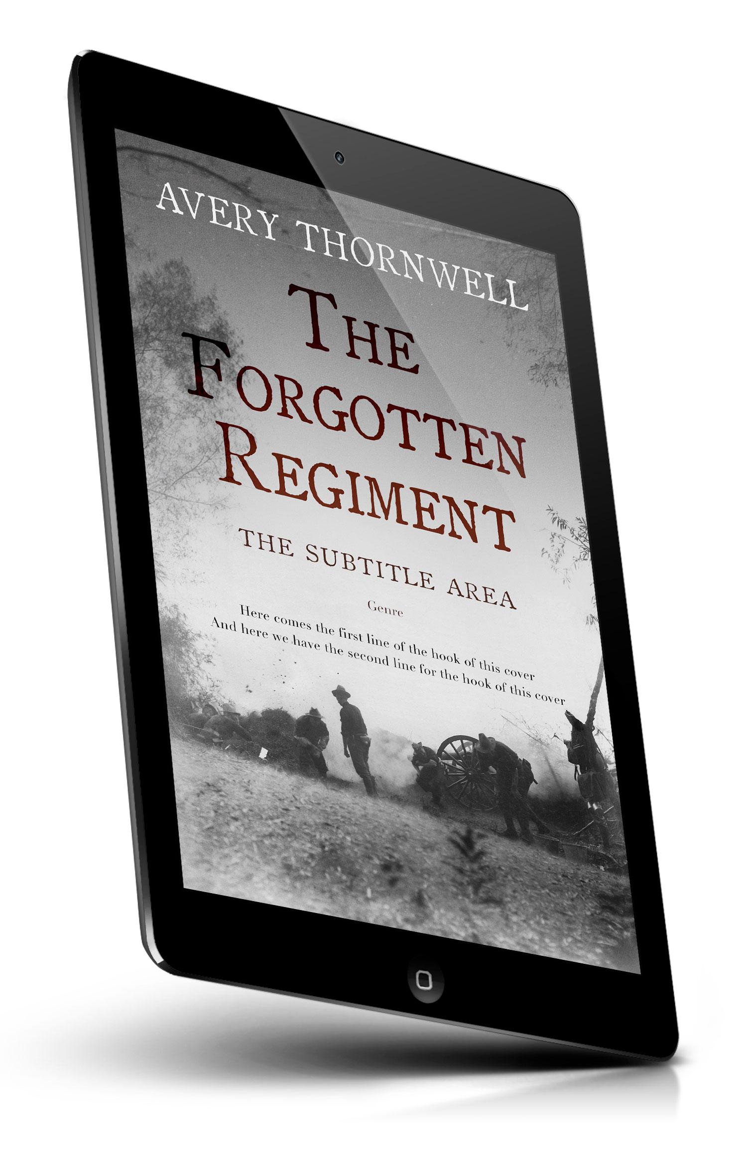 Tablet view of Premade History Book Cover - Gray #18123 | BookCoverZone*