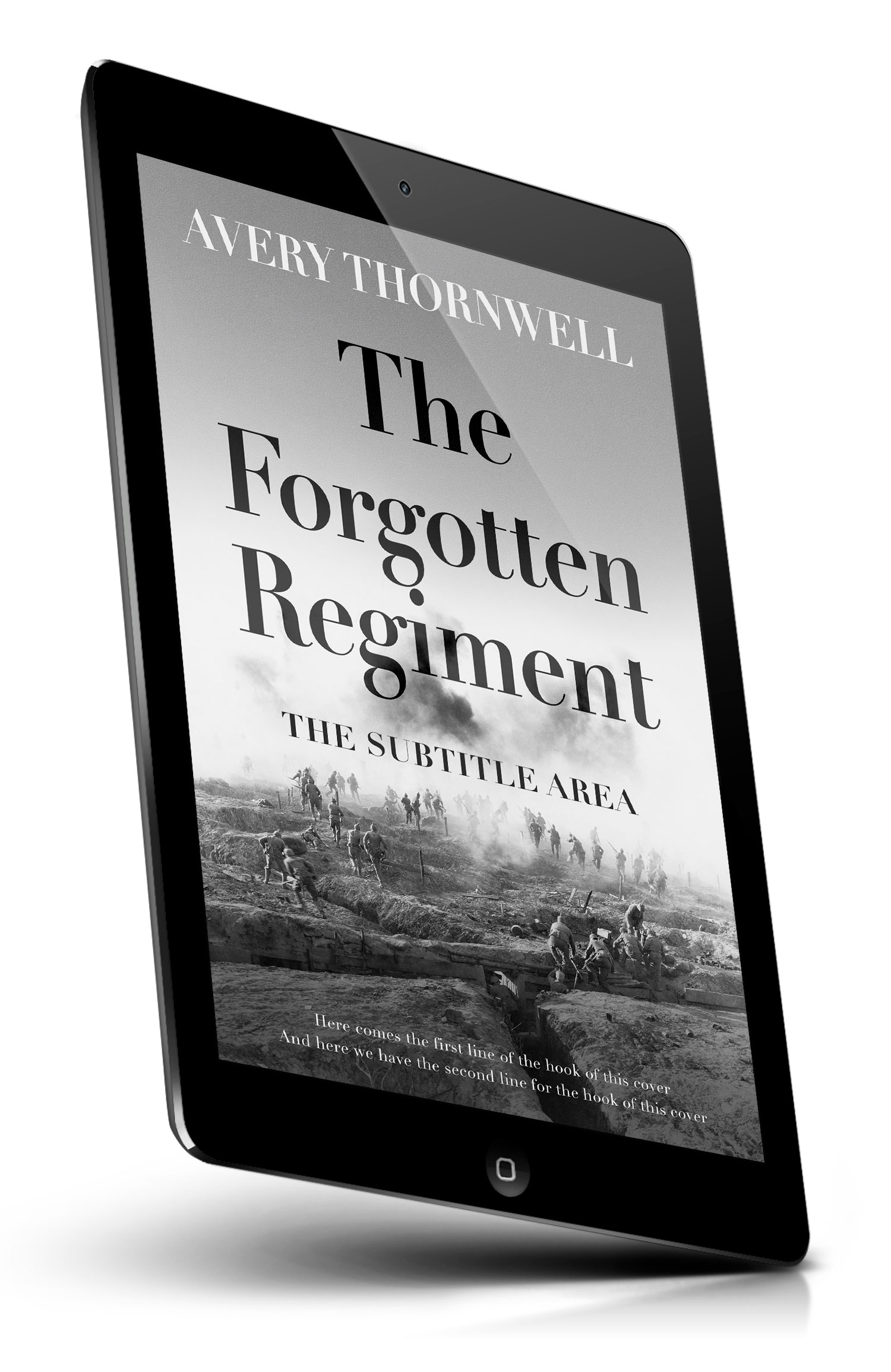 Tablet view of Premade  Book Cover - Silver #18132 | BookCoverZone*