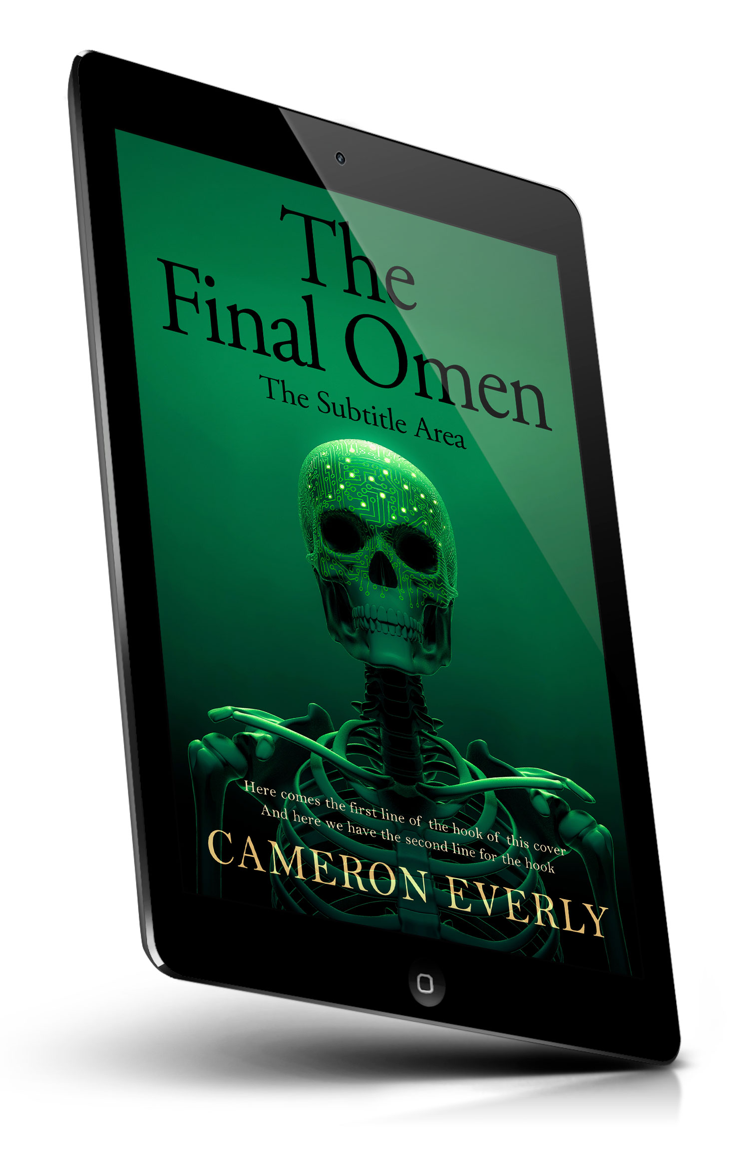 Tablet view of Premade Science Fiction Book Cover - Fun Green #18302 | BookCoverZone*