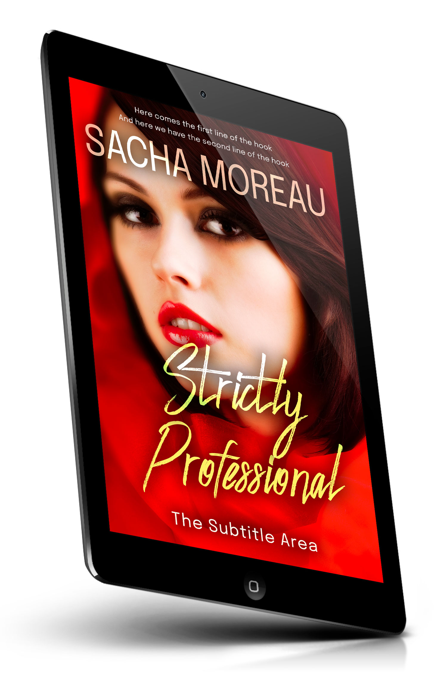 Tablet view of Premade Romance Book Cover - Graphite #18352 | BookCoverZone