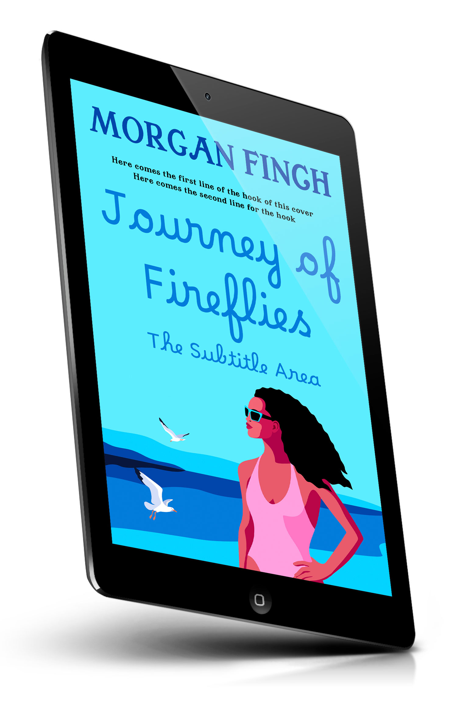 Tablet view of Premade Travel Book Cover - Malibu #36680 | BookCoverZone