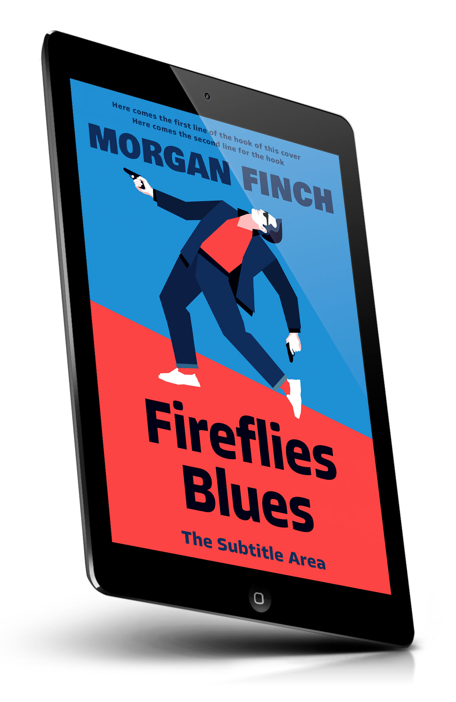Tablet view of Premade Mystery & Thriller & Suspense Book Cover - Sunset Orange #36684 | BookCoverZone
