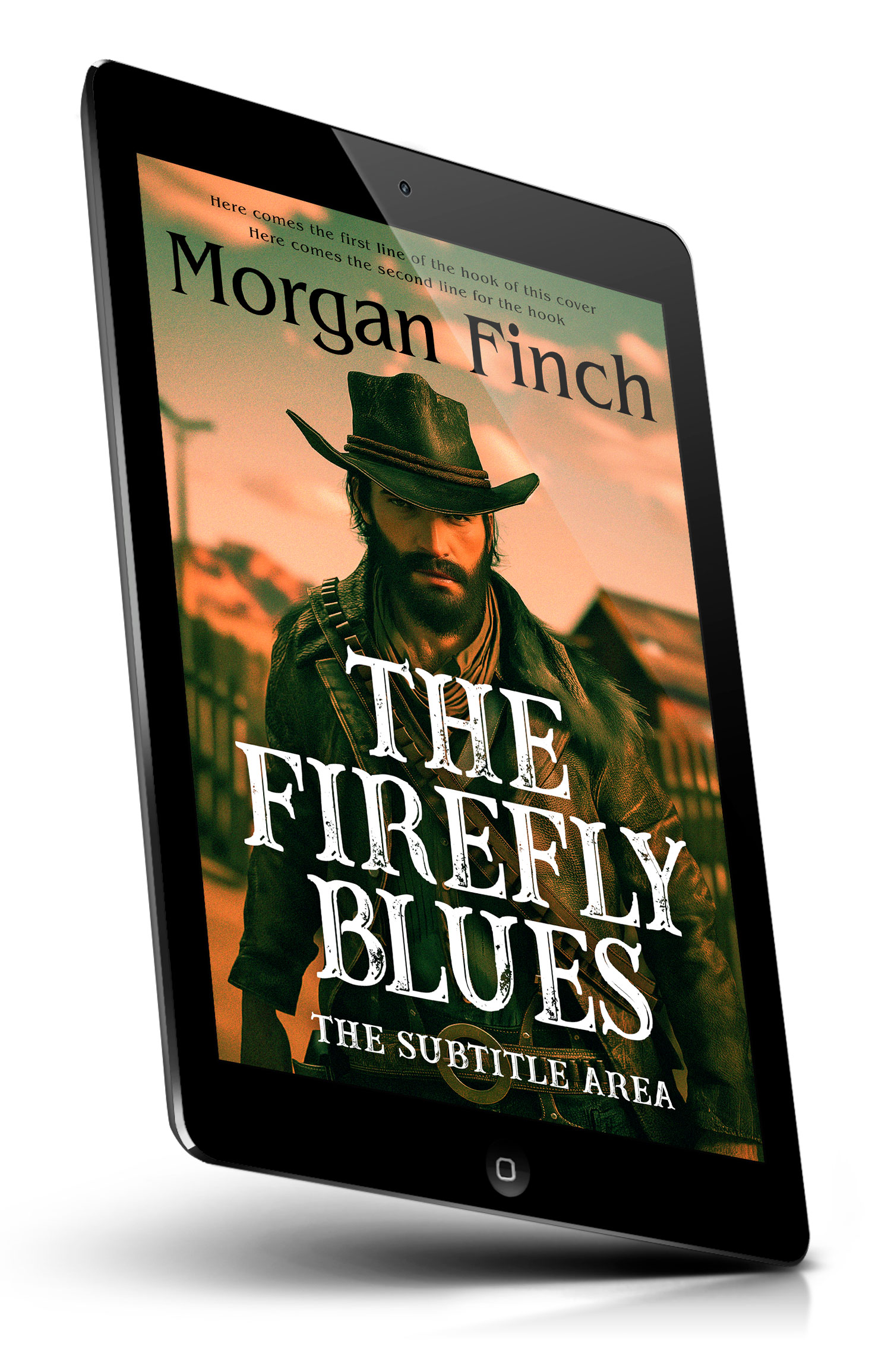 Tablet view of Premade Western Book Cover - Tonys Pink #36695 | BookCoverZone