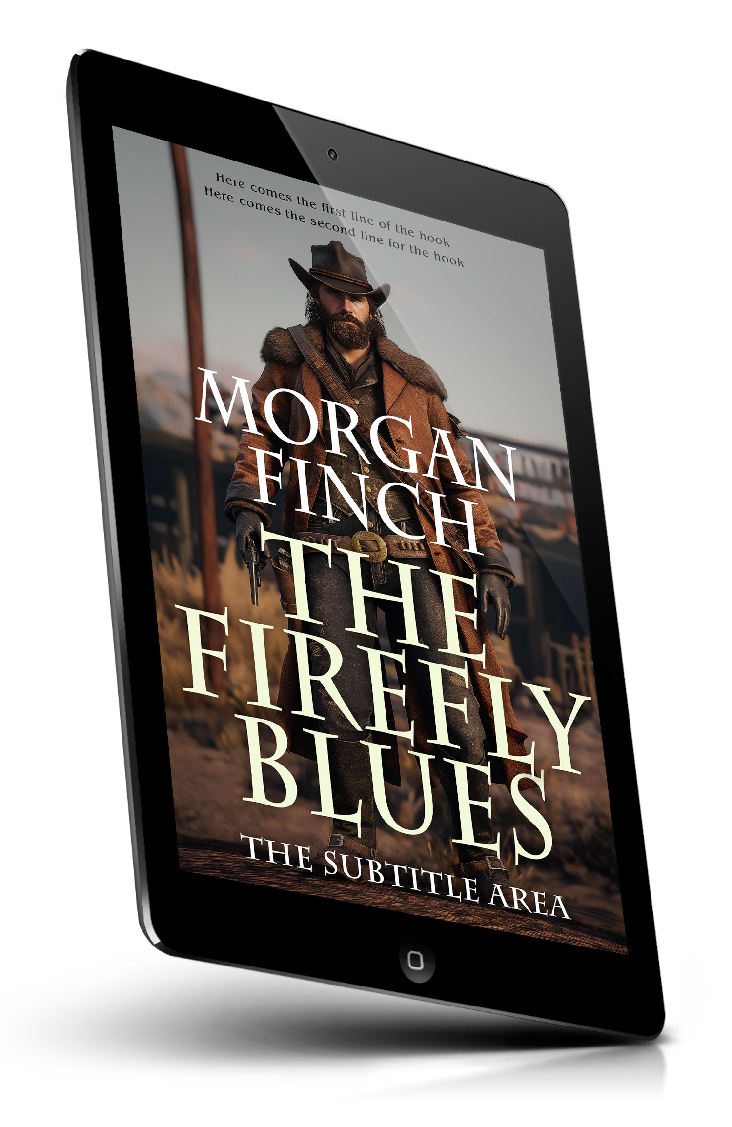 Tablet view of Premade Western Book Cover - English Walnut #36696 | BookCoverZone