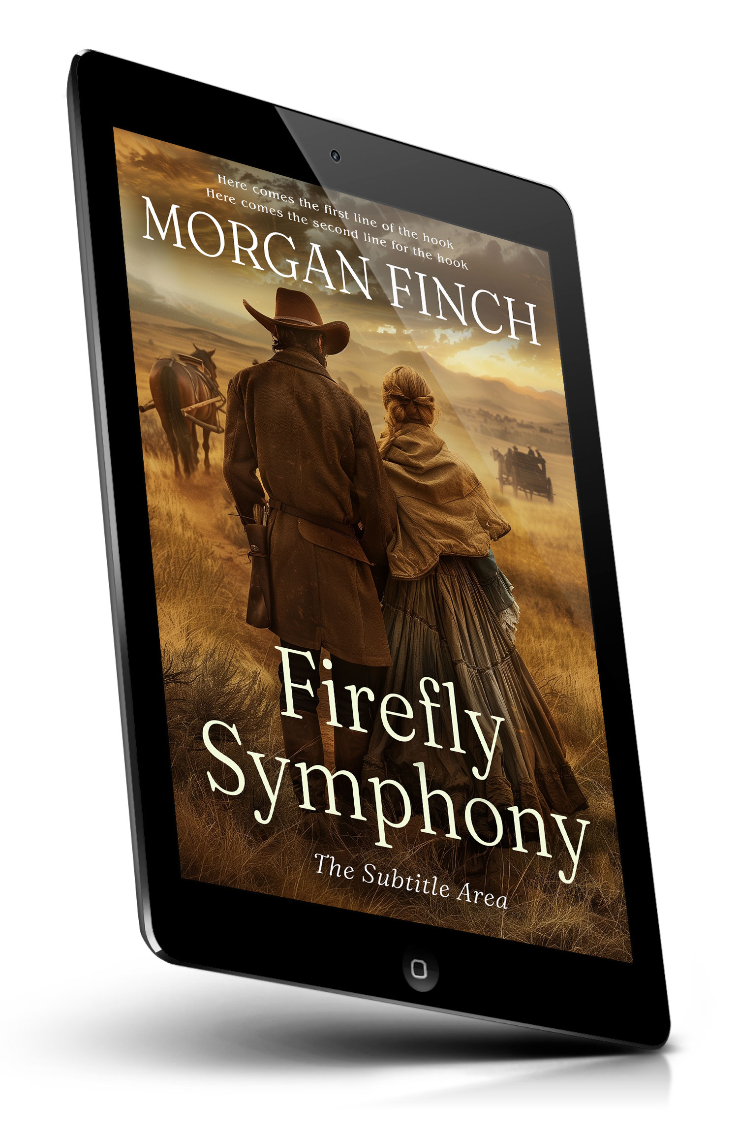 Tablet view of Premade Western Book Cover - Brown Derby #36701 | BookCoverZone
