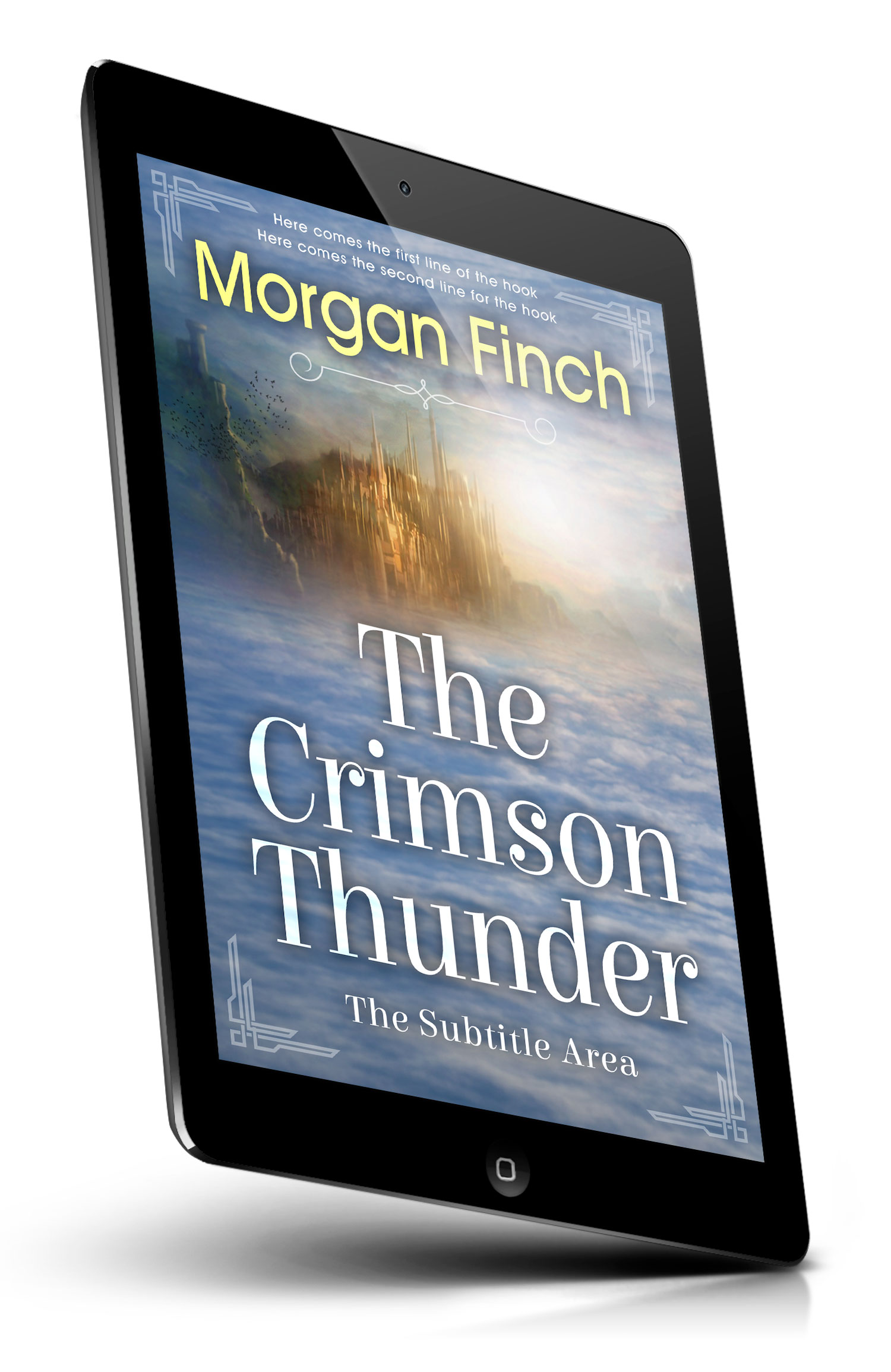 Tablet view of Premade Fantasy Book Cover - Slate Gray #36708 | BookCoverZone*