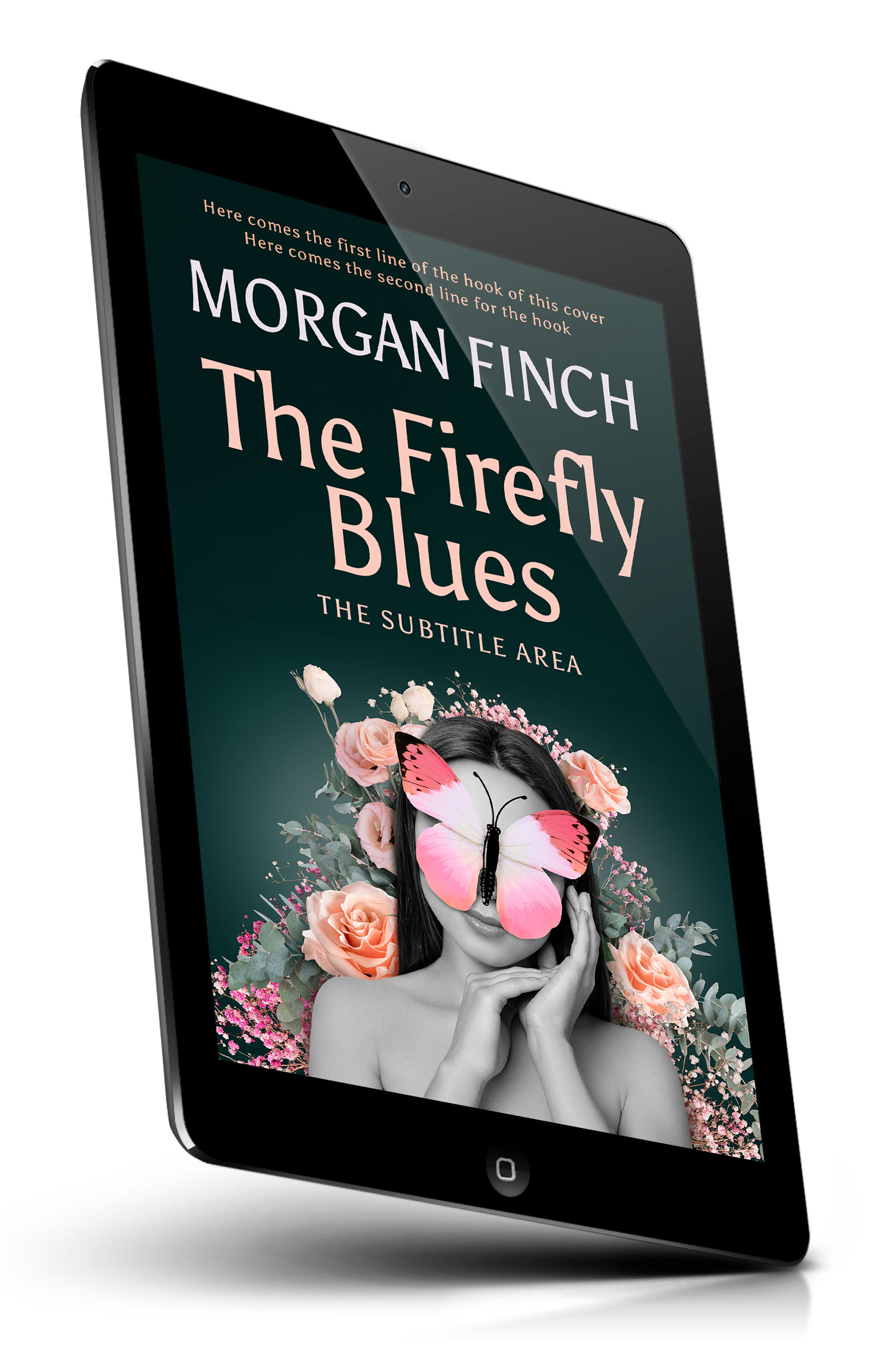 Tablet view of Premade Poetry Book Cover - Timber Green #36753 | BookCoverZone*