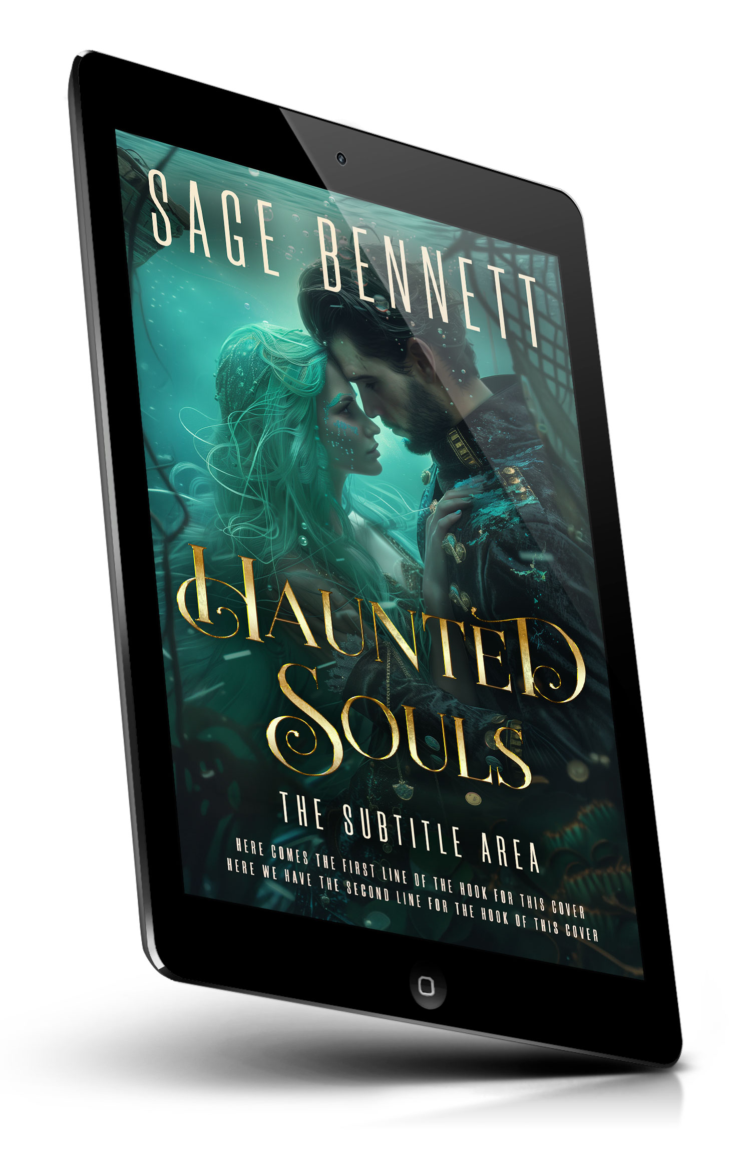 Tablet view of Premade Fantasy Book Cover - Timber Green #36772 | BookCoverZone*