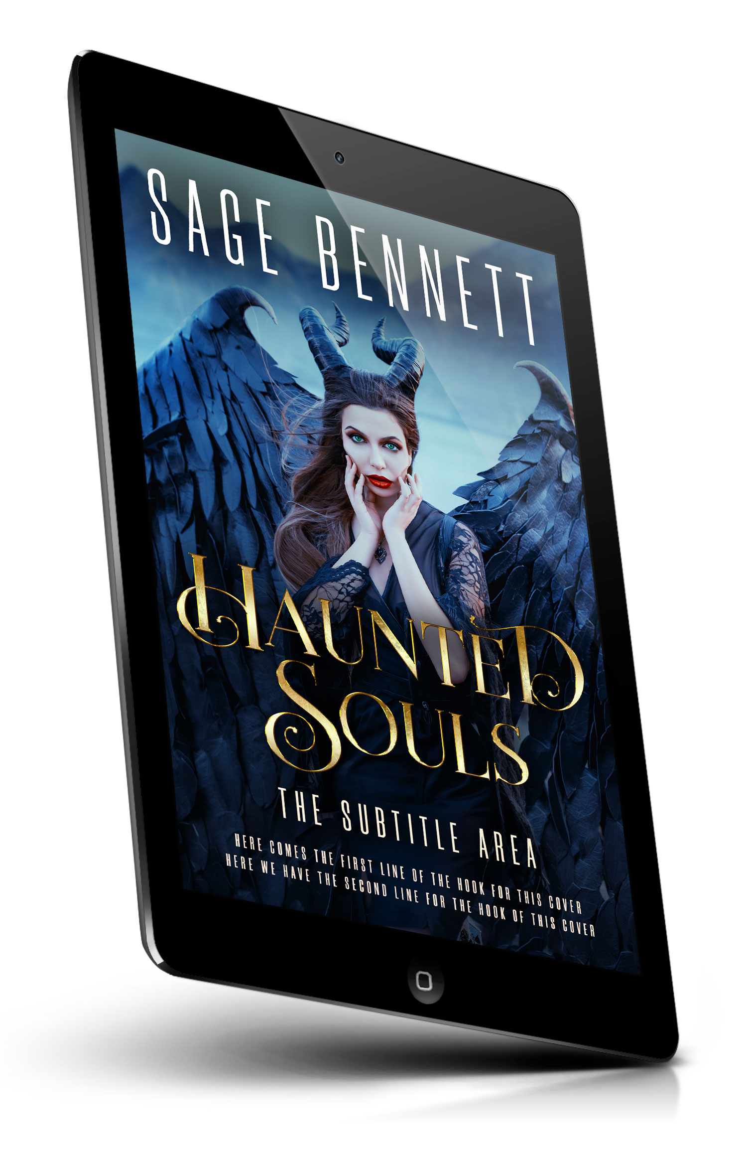 Tablet view of Premade Fantasy Book Cover - Ebony #36782 | BookCoverZone*