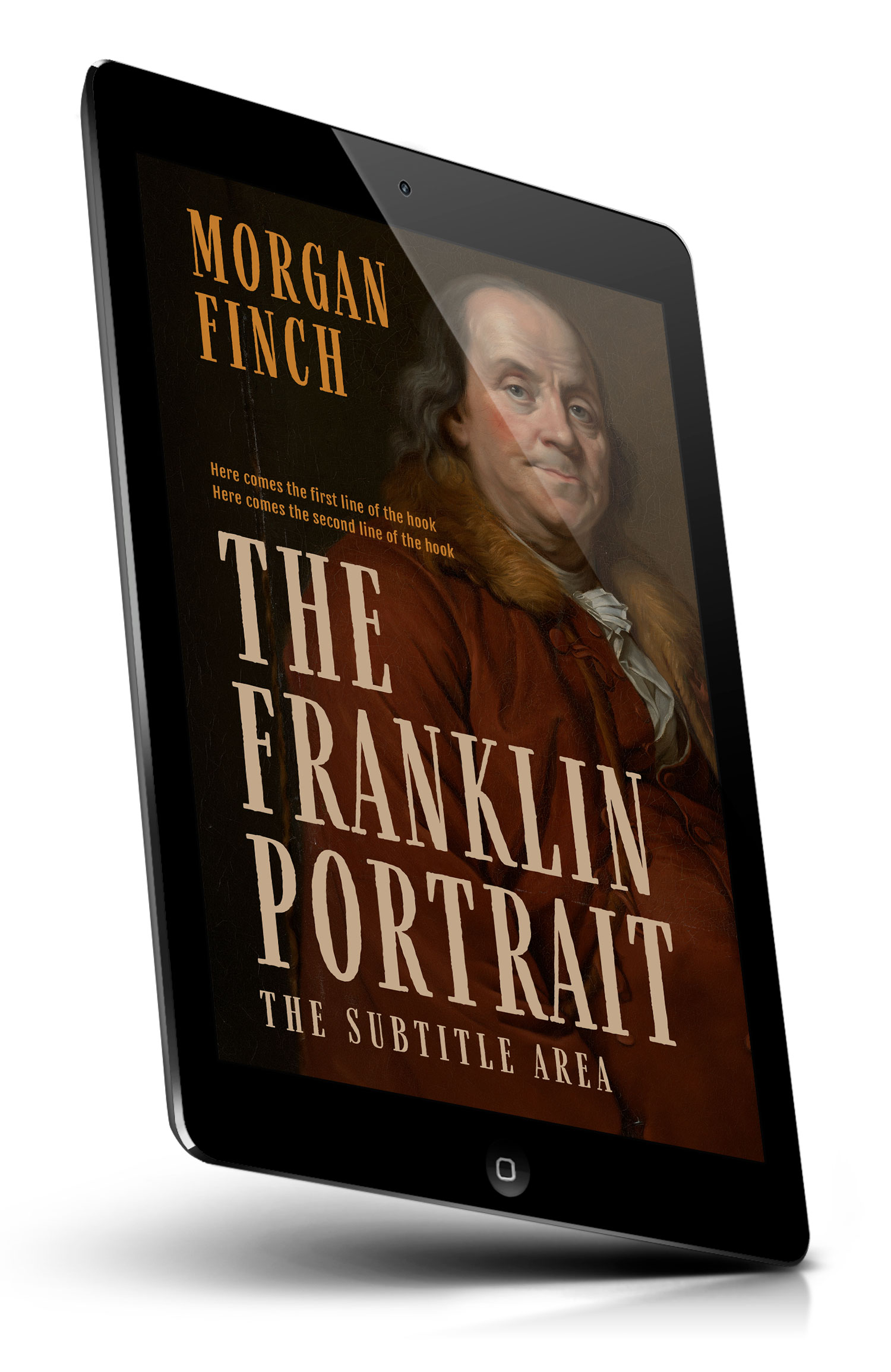 Tablet view of Premade History Book Cover - Graphite #36838 | BookCoverZone