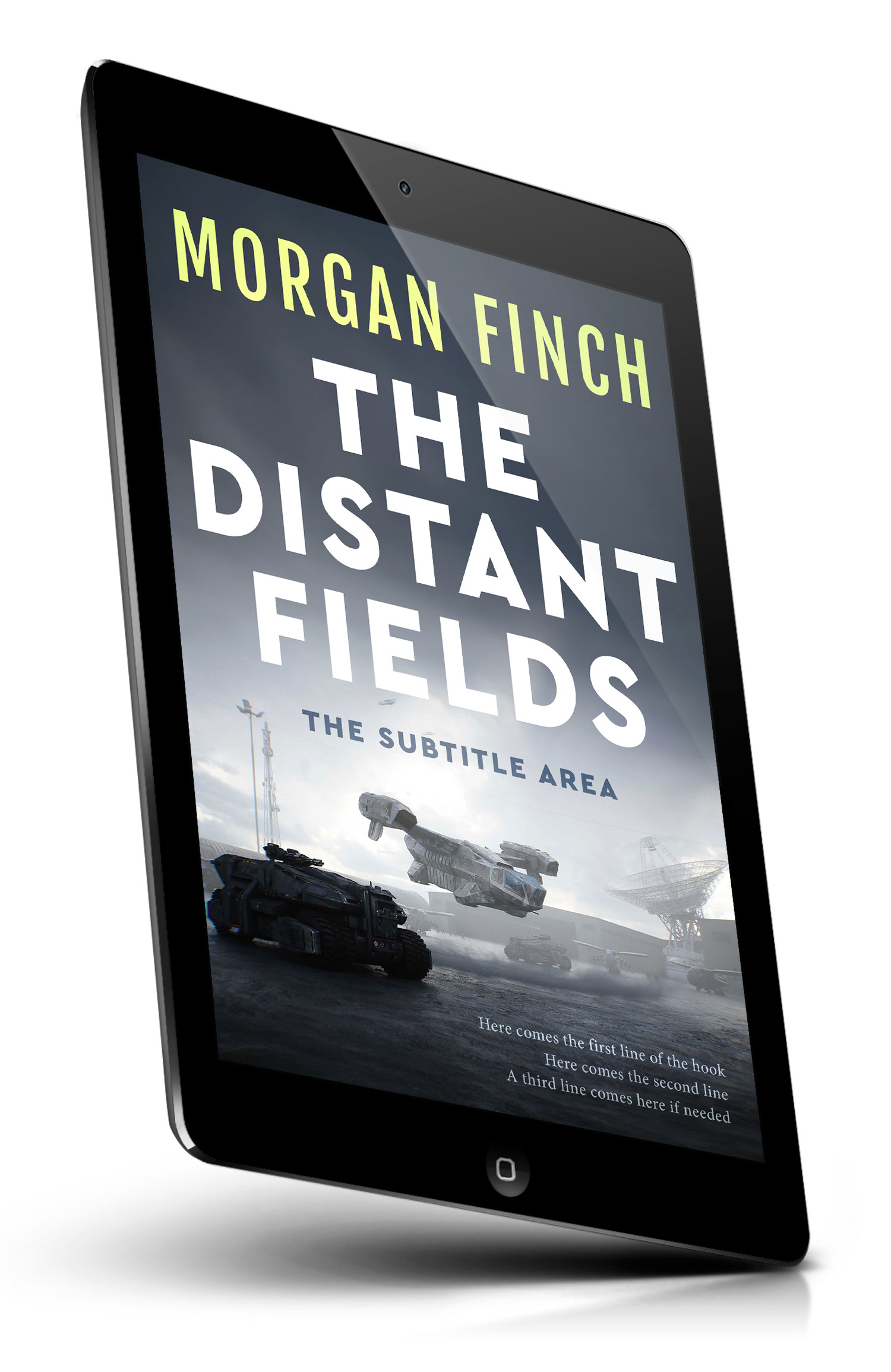 Tablet view of Premade Science Fiction Book Cover - Bright Gray #36870 | BookCoverZone*