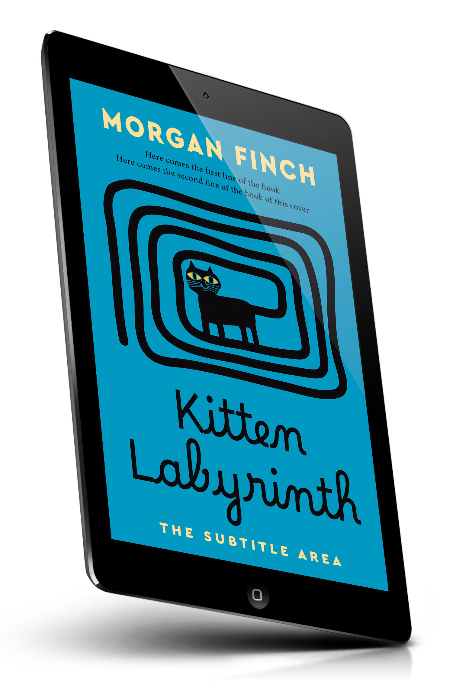 Tablet view of Premade Children's Book Cover - Pacific Blue #36874 | BookCoverZone*