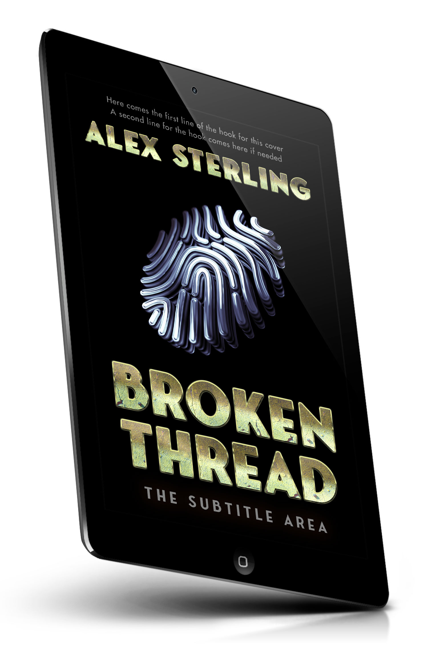 Tablet view of Premade Mystery & Thriller & Suspense Book Cover - Thistle Green #36945 | BookCoverZone*