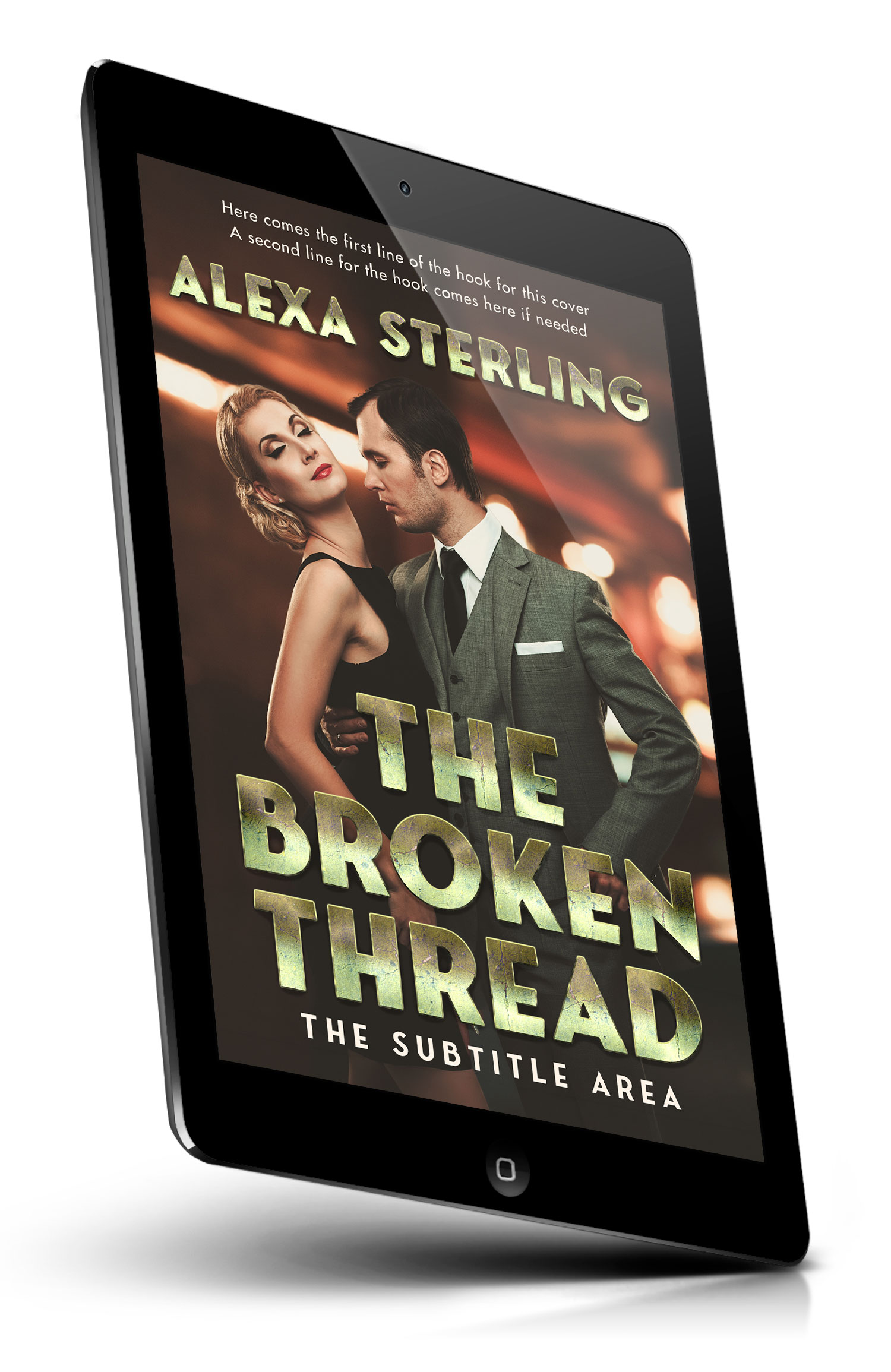 Tablet view of Premade Mystery & Thriller & Suspense Book Cover - Taupe #36956 | BookCoverZone*