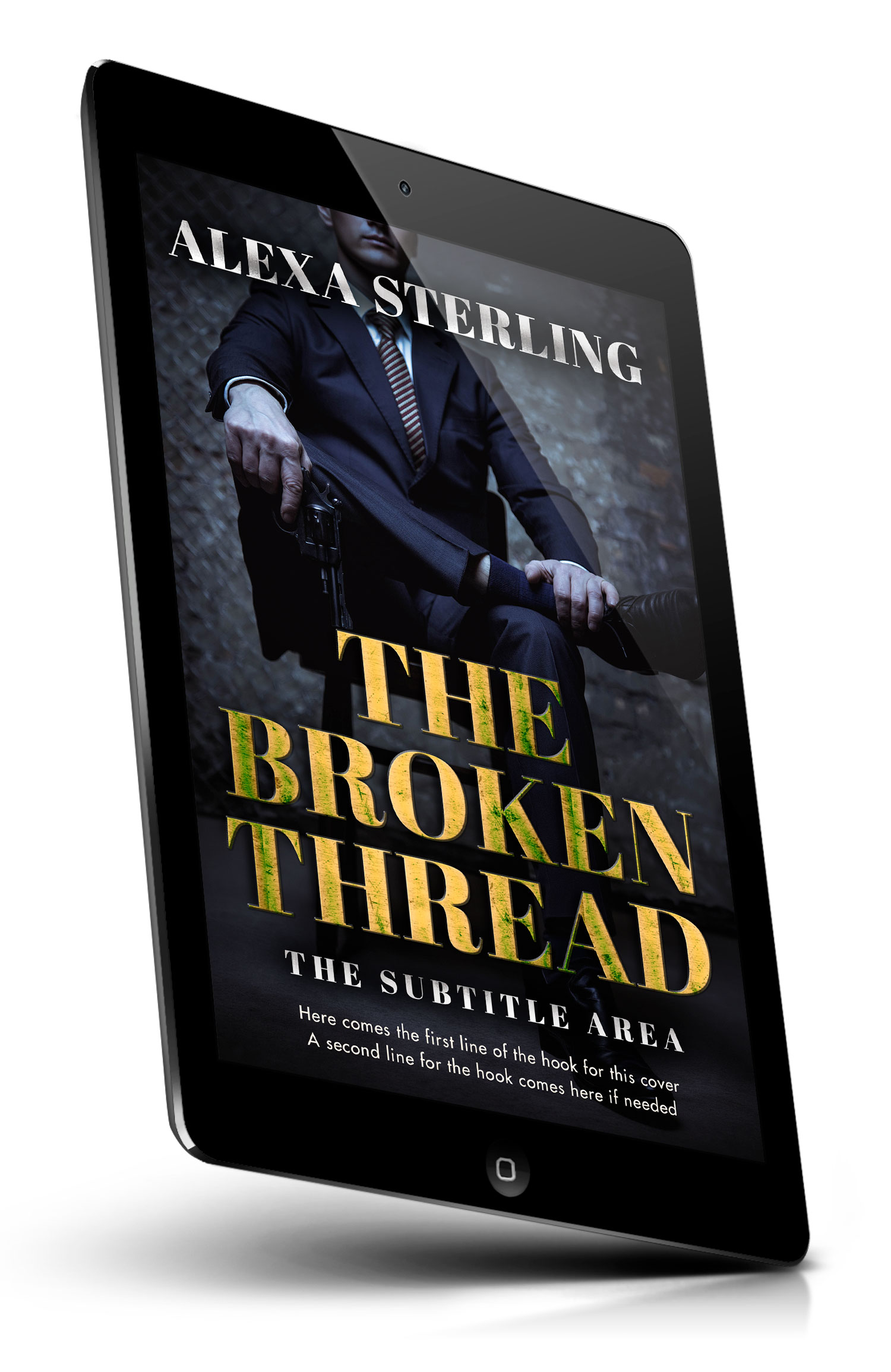 Tablet view of Premade Mystery & Thriller & Suspense Book Cover - Shark #36958 | BookCoverZone*