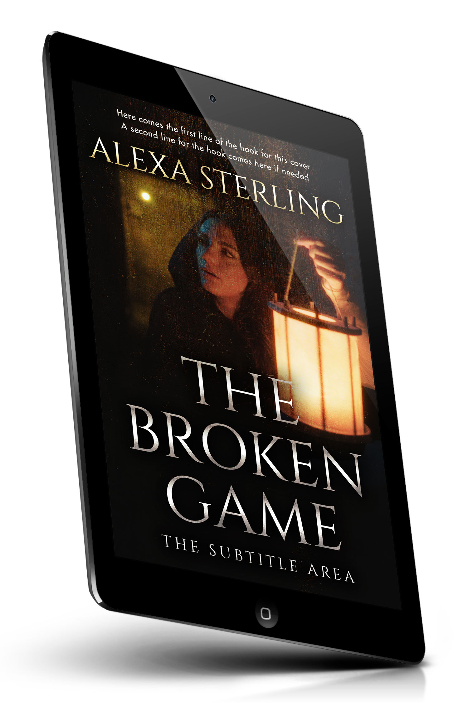 Tablet view of Premade Mystery & Thriller & Suspense Book Cover - Tan #36974 | BookCoverZone*