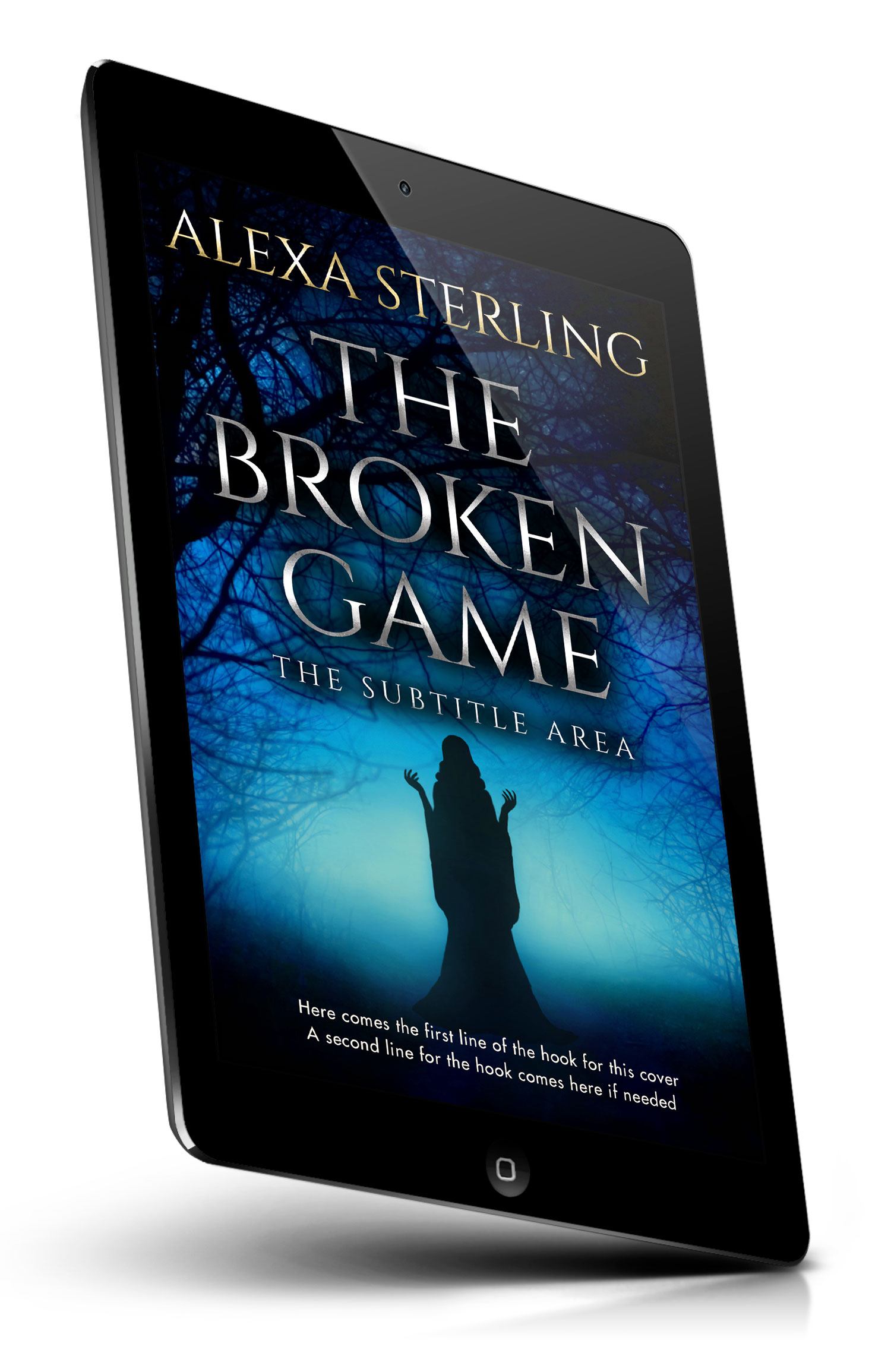 Tablet view of Premade Mystery & Thriller & Suspense Book Cover - Black Pearl #36982 | BookCoverZone