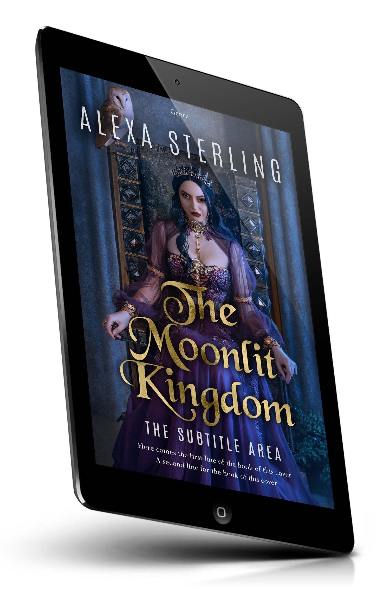 Tablet view of Premade Fantasy Book Cover - Ebony Clay #37017 | BookCoverZone*