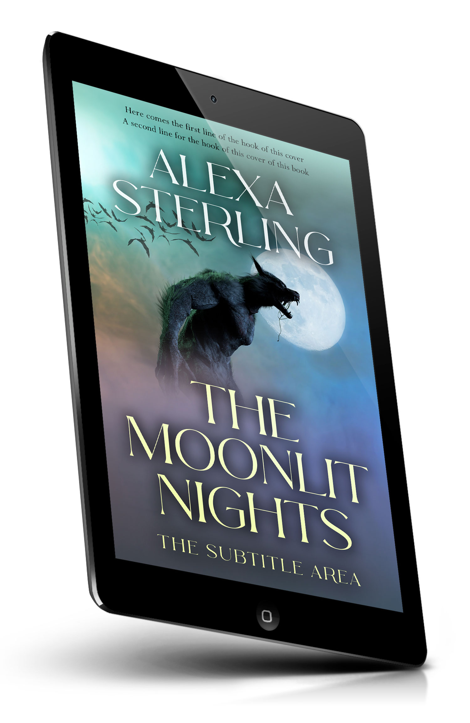 Tablet view of Premade Horror Book Cover - Shuttle Gray #37074 | BookCoverZone*