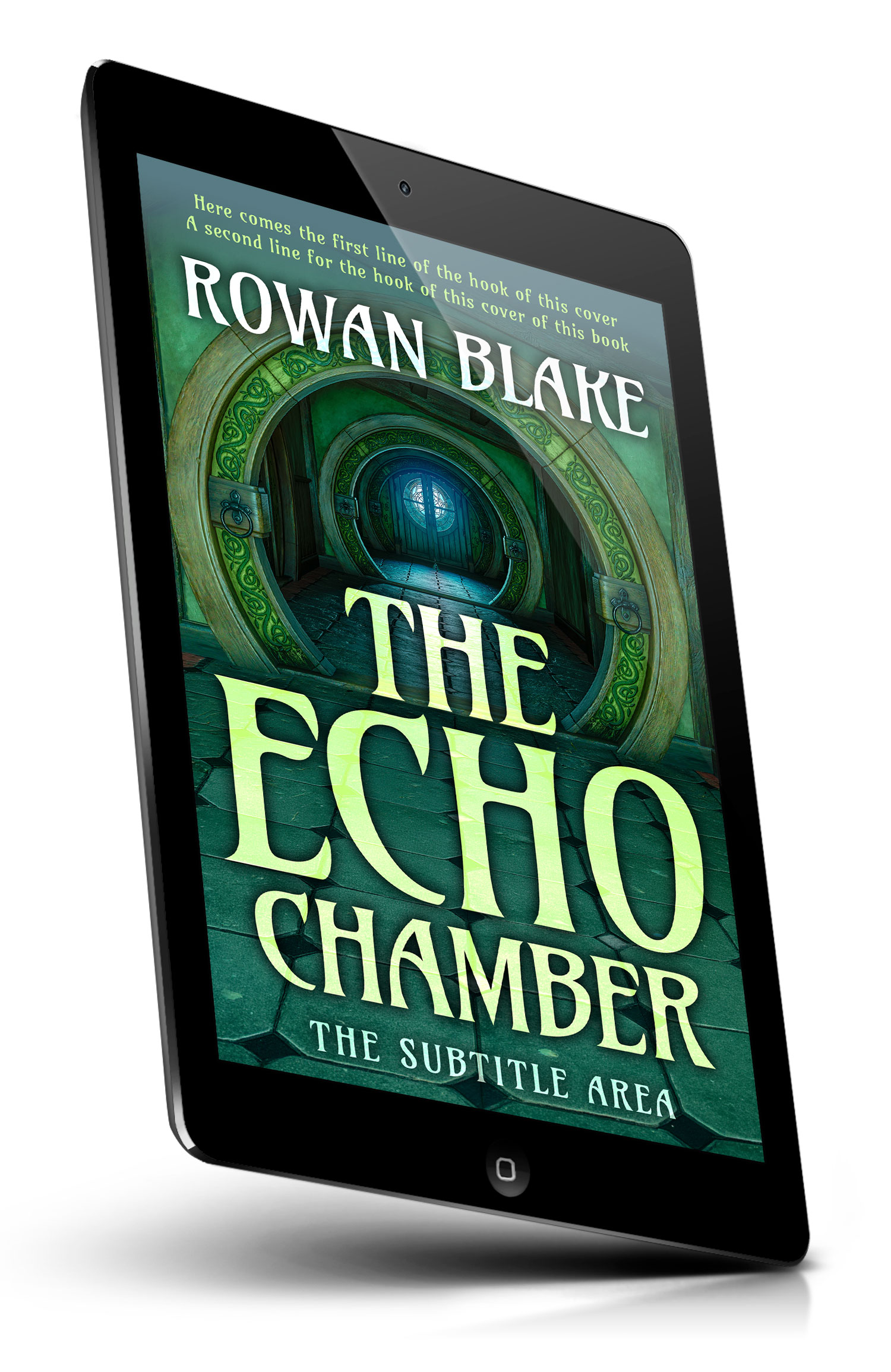 Tablet view of Premade Fantasy Book Cover - Te Papa Green #37174 | BookCoverZone