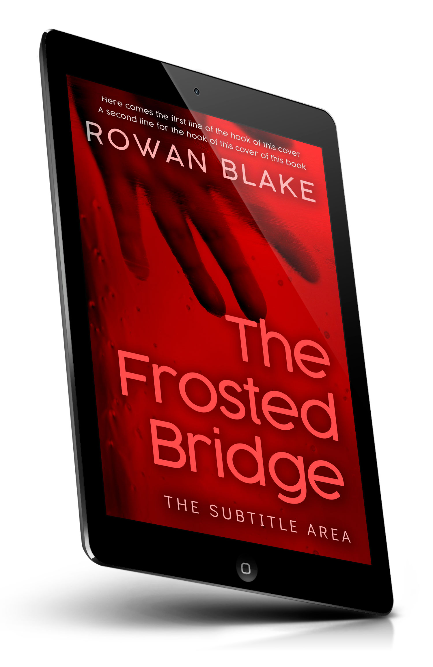 Tablet view of Premade Mystery & Thriller & Suspense Book Cover - Dark Burgundy #37185 | BookCoverZone