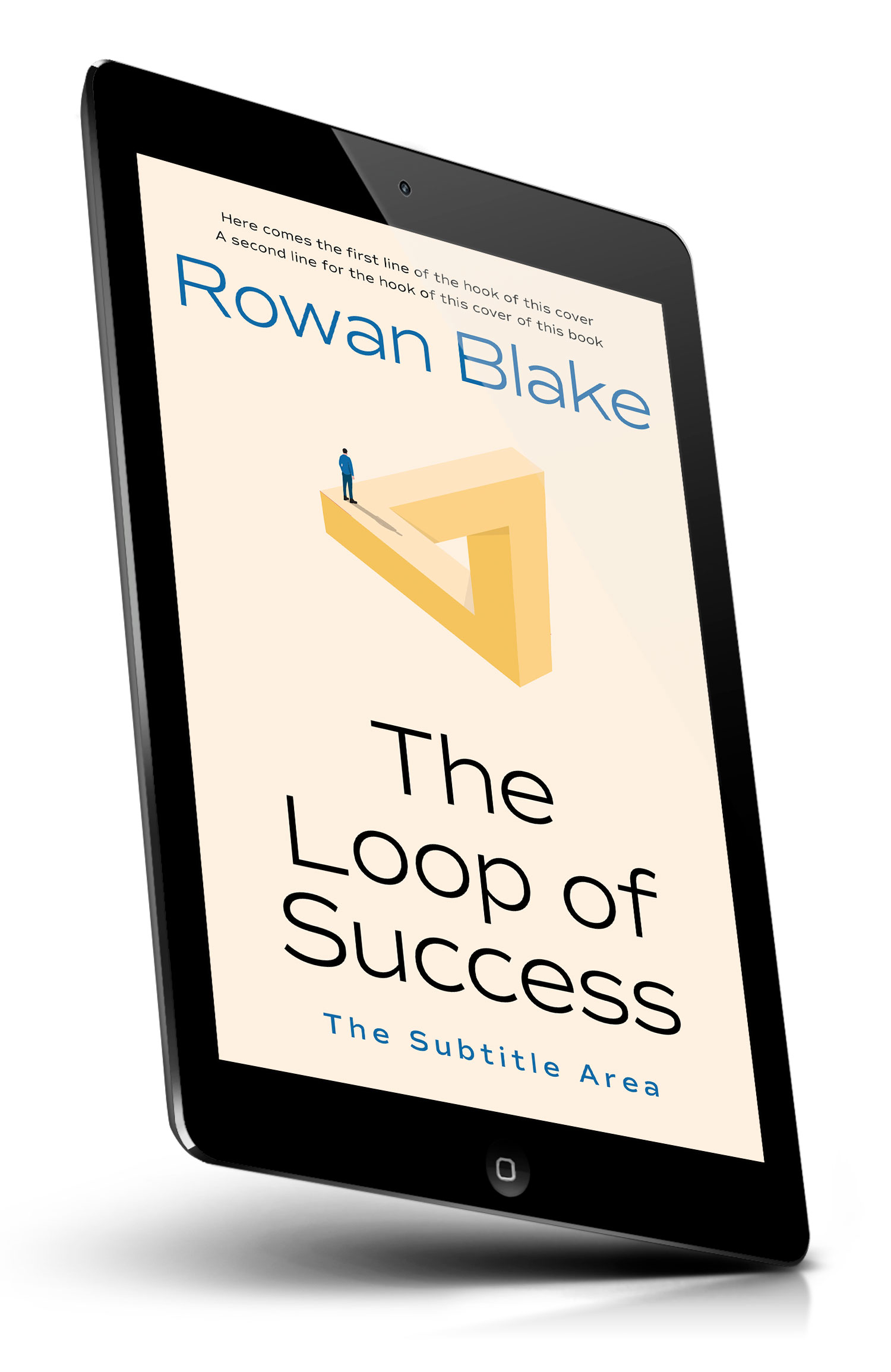 Tablet view of Premade Business Book Cover - Citrine White #37236 | BookCoverZone*
