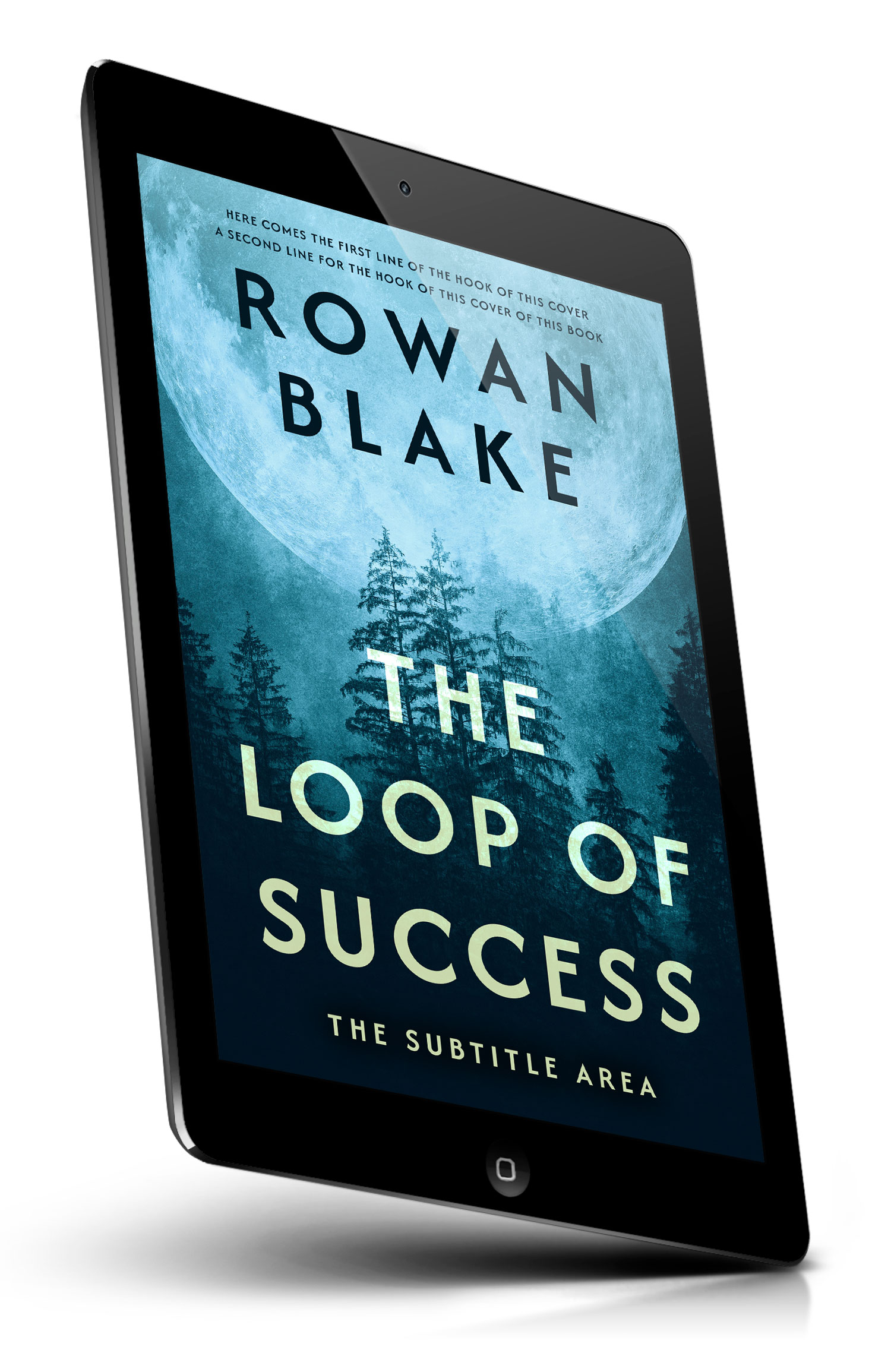 Tablet view of Premade  Book Cover - Powder Blue #37260 | BookCoverZone