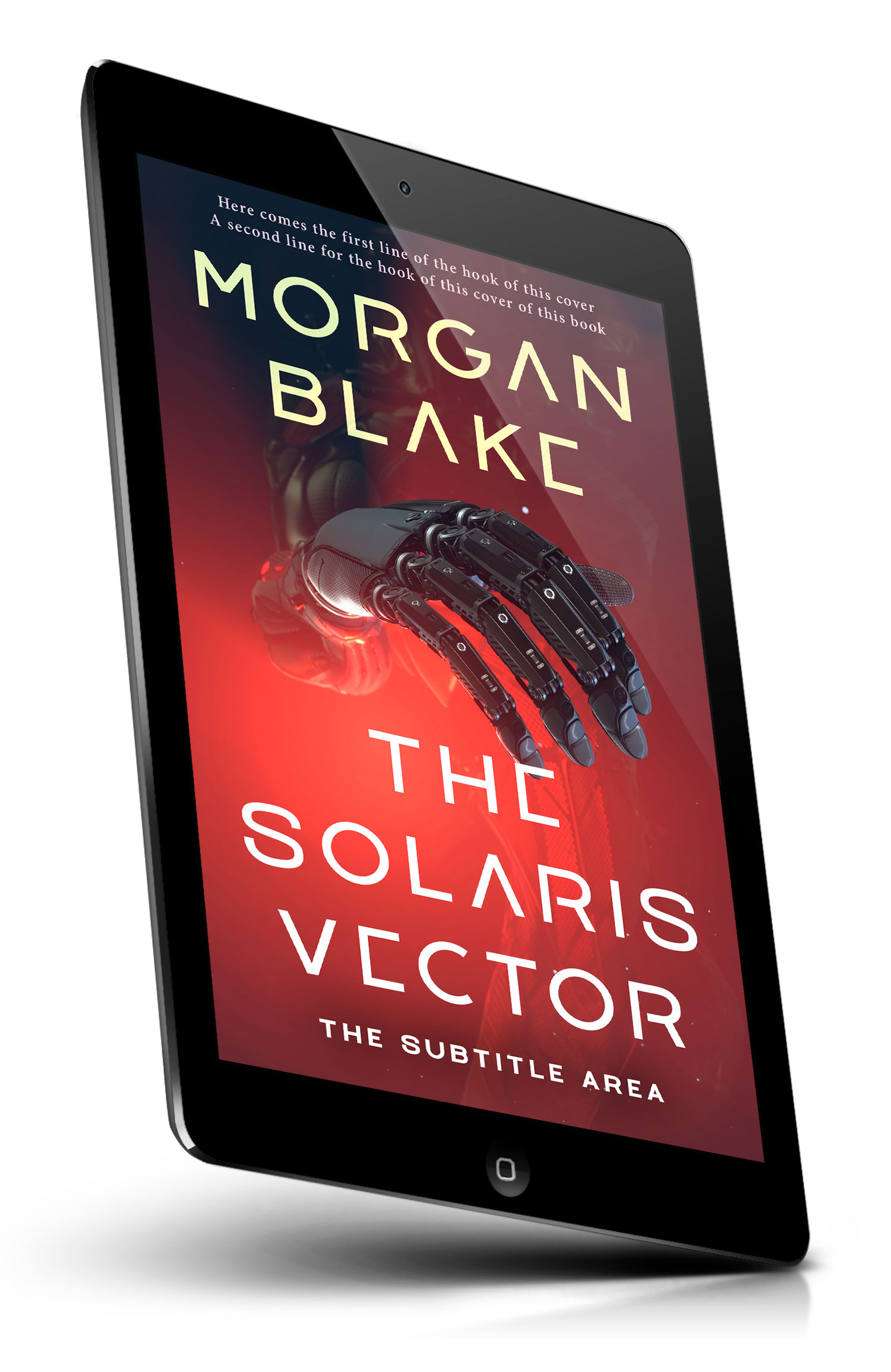 Tablet view of Premade Science Fiction Book Cover - Solid Pink #37284 | BookCoverZone