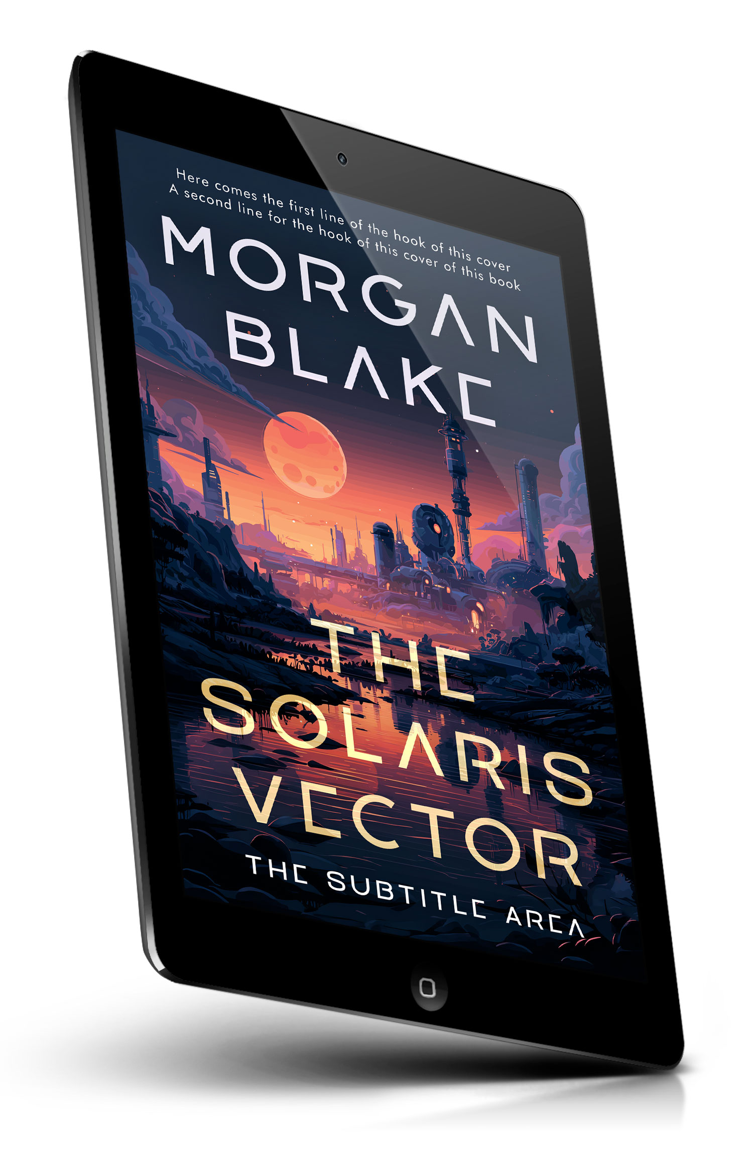 Tablet view of Premade Science Fiction Book Cover - Ebony Clay #37297 | BookCoverZone