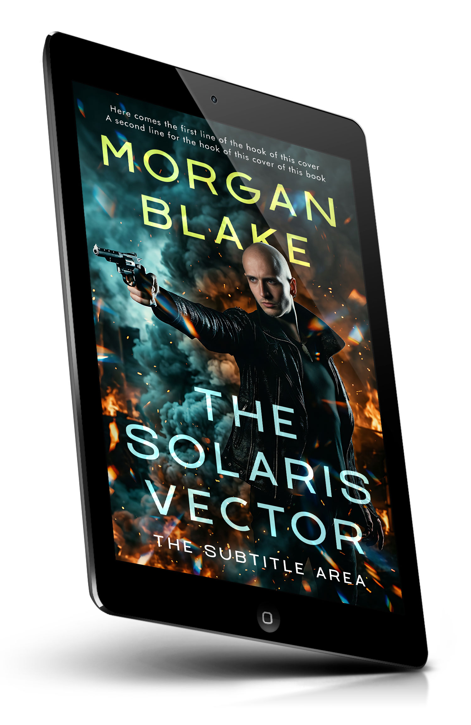 Tablet view of Premade Action & Adventure Book Cover - Heavy Metal #37299 | BookCoverZone