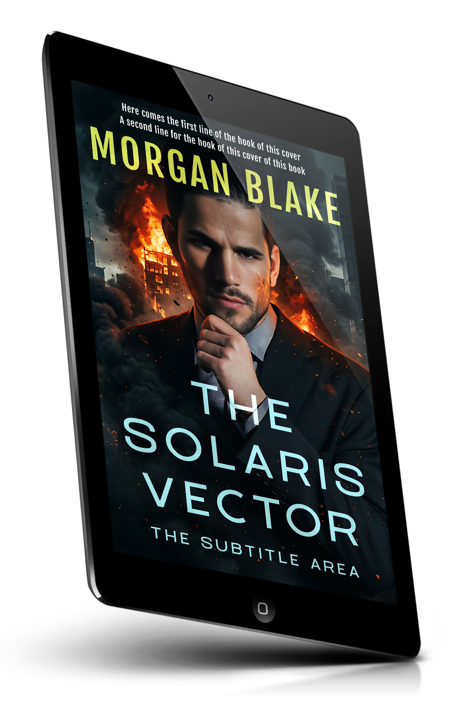 Tablet view of Premade Action & Adventure Book Cover - Mongoose #37305 | BookCoverZone