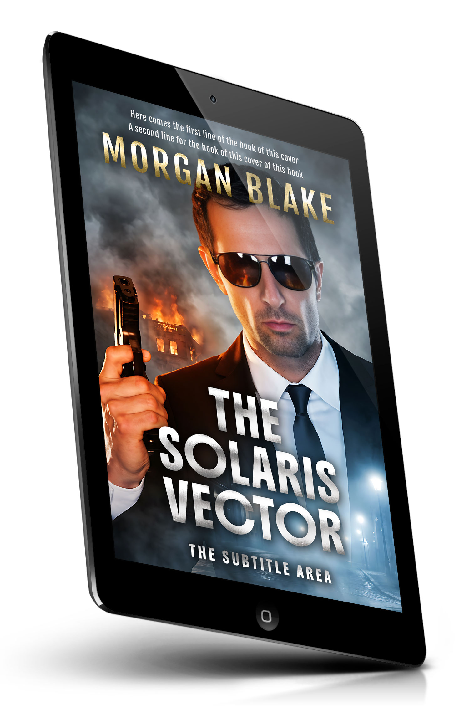 Tablet view of Premade Action & Adventure Book Cover - Tuna #37309 | BookCoverZone