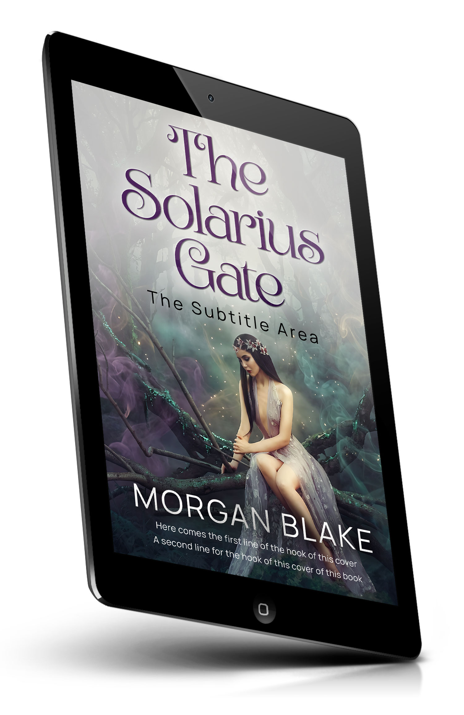 Tablet view of Premade Fantasy Book Cover - Gray Nickel #37327 | BookCoverZone