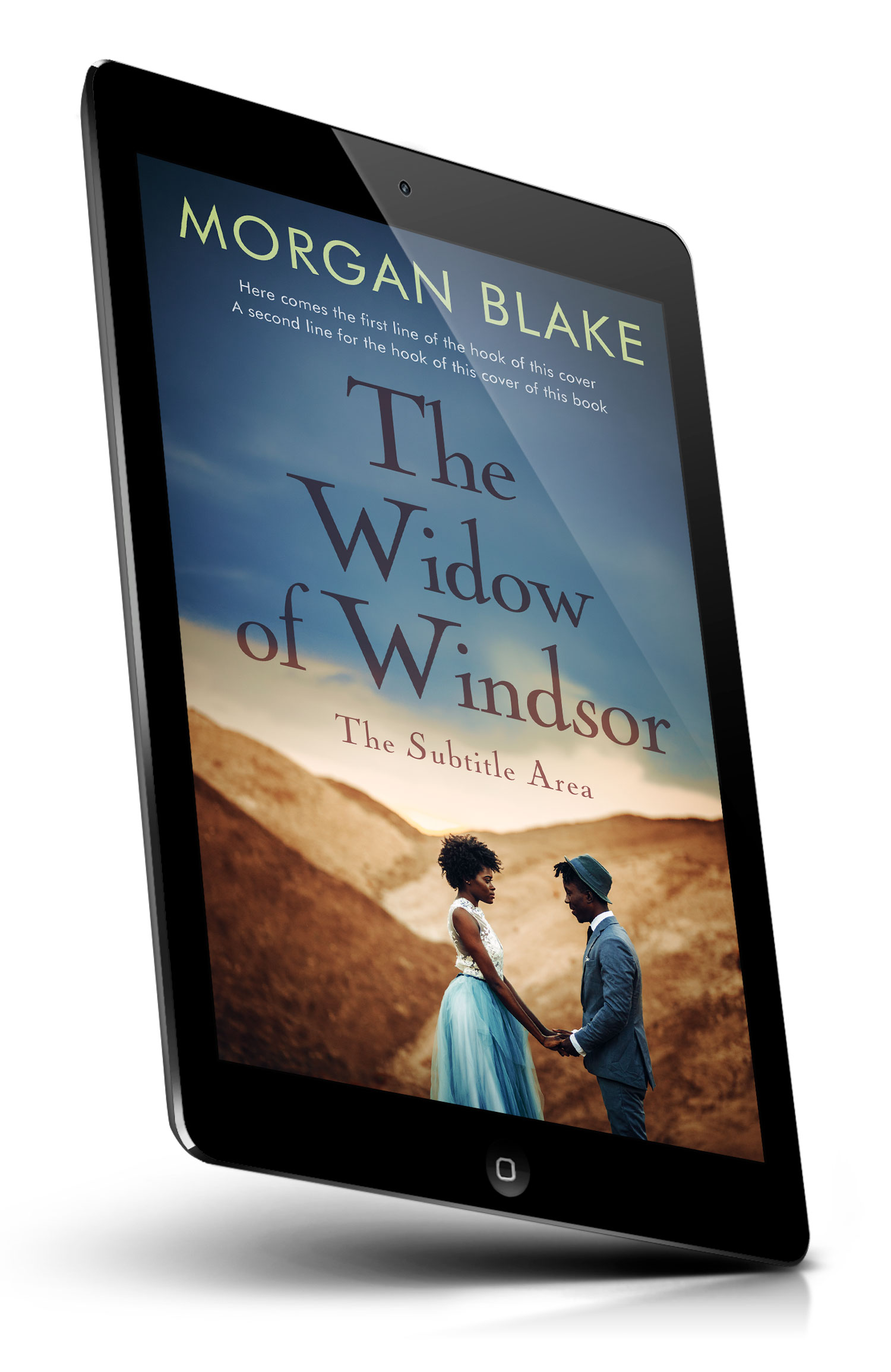 Tablet view of Premade Romance Book Cover - Blue Bayoux #37343 | BookCoverZone