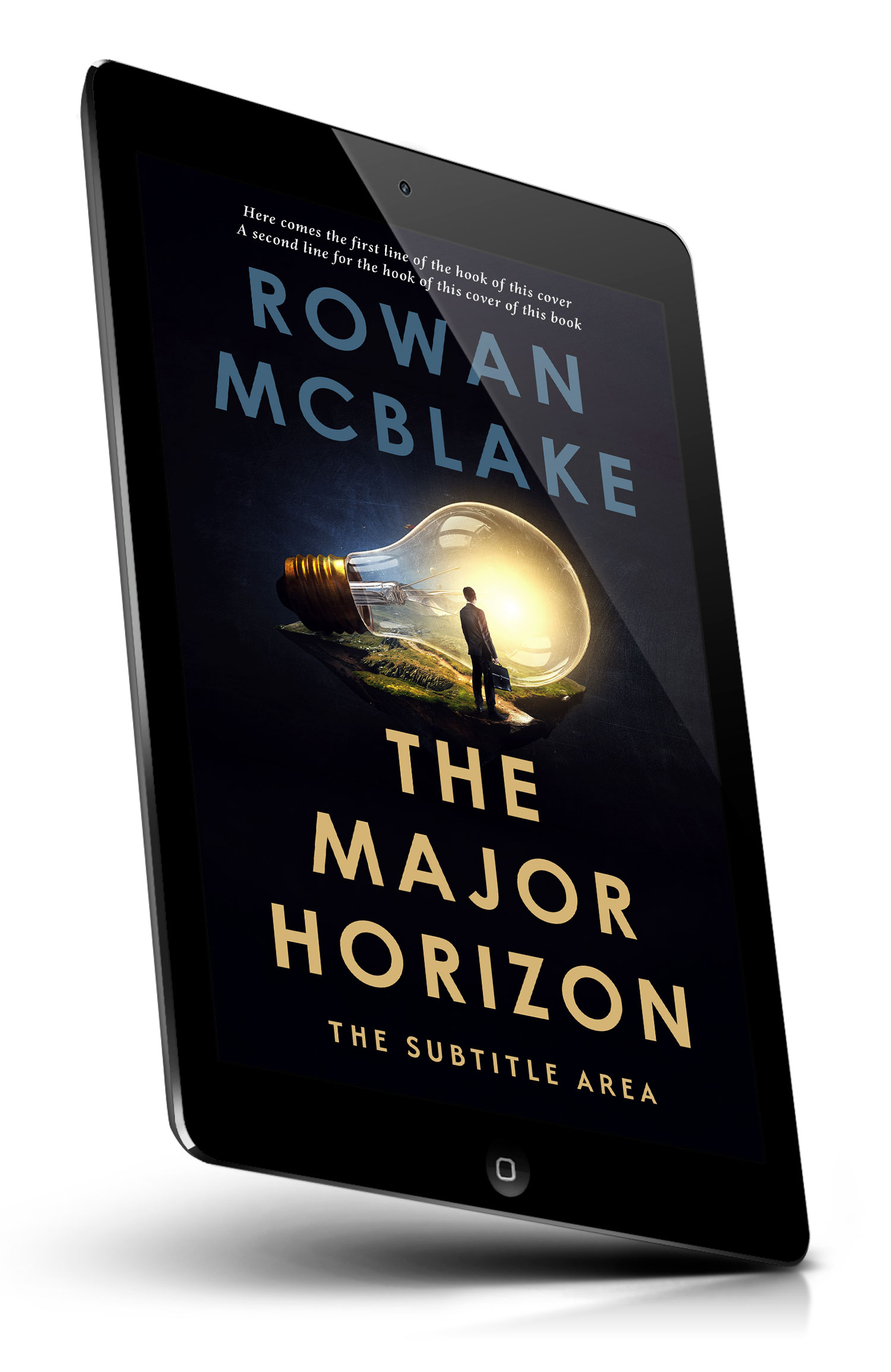 Tablet view of Premade Business Book Cover - Tan #37368 | BookCoverZone
