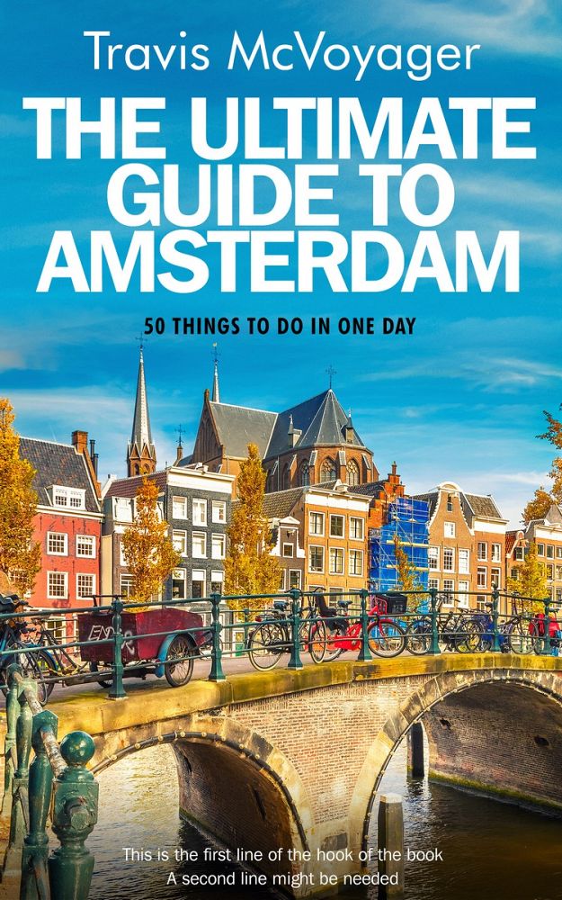 Front view of Curious Blue #0090 - Premade Travel Book Cover | BookCoverZone