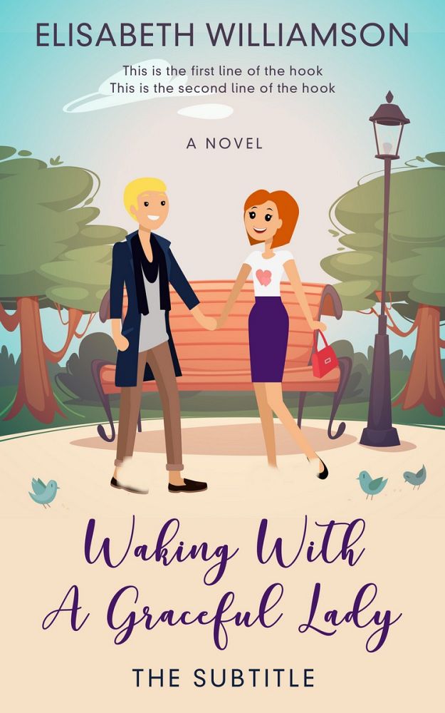 Front view of Satin Linen #0654 - Premade Chick Lit Book Cover | BookCoverZone