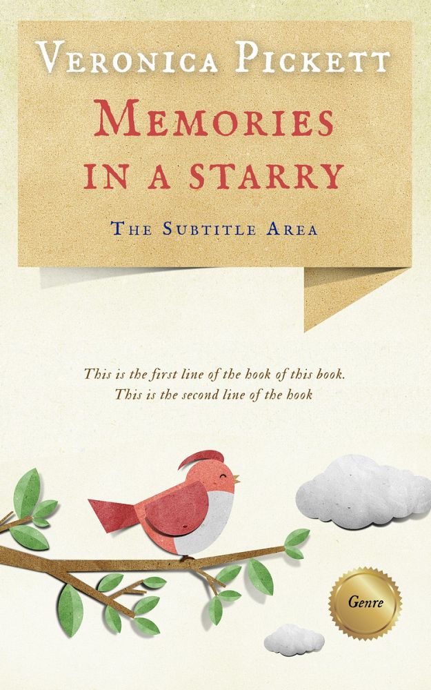 Front view of Ecru White #1108 - Premade Children Book Cover | BookCoverZone