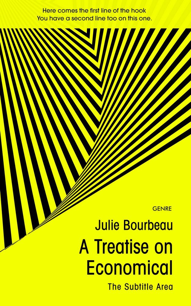 Front view of Yellow #1392 - Premade Abstract Book Cover | BookCoverZone