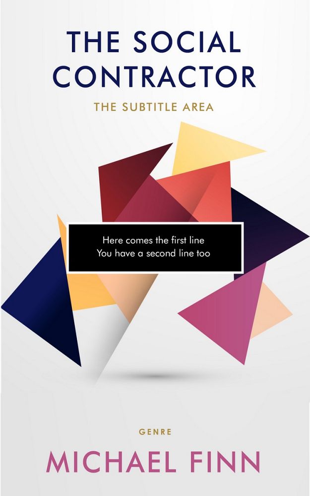 Front view of Ebb #1405 - Premade Abstract Book Cover | BookCoverZone