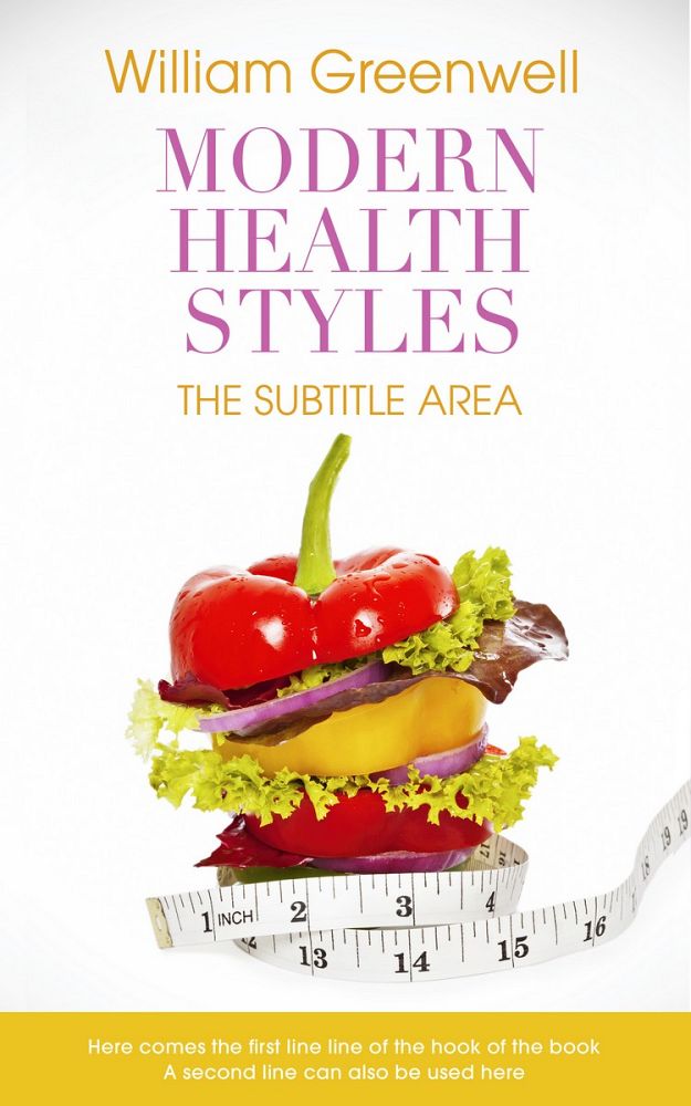 Front view of Golden Grass #1621 - Premade Health & Dieting & Fitness Book Cover | BookCoverZone
