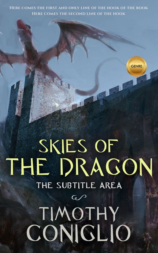 Front view of Shark #1650 - Premade Fantasy Book Cover | BookCoverZone