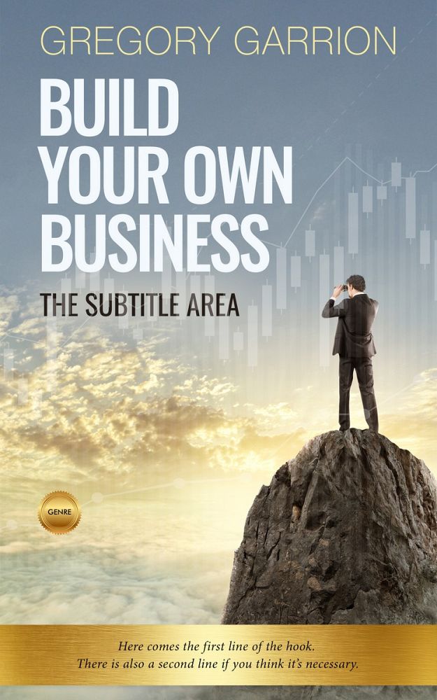 Front view of Foggy Gray #1731 - Premade Business Book Cover | BookCoverZone