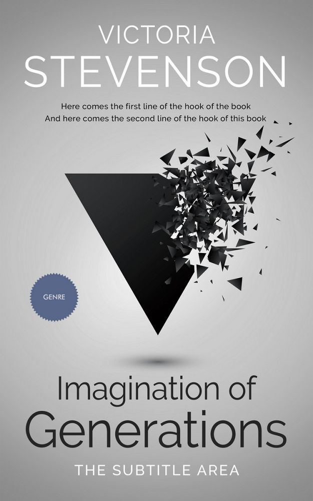 Front view of Silver Sand #1907 - Premade Abstract Book Cover | BookCoverZone