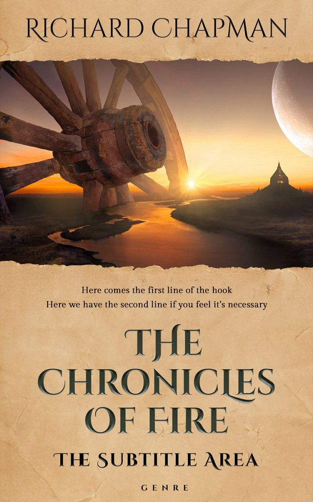 Front view of Tan #2047 - Premade Fantasy Book Cover | BookCoverZone