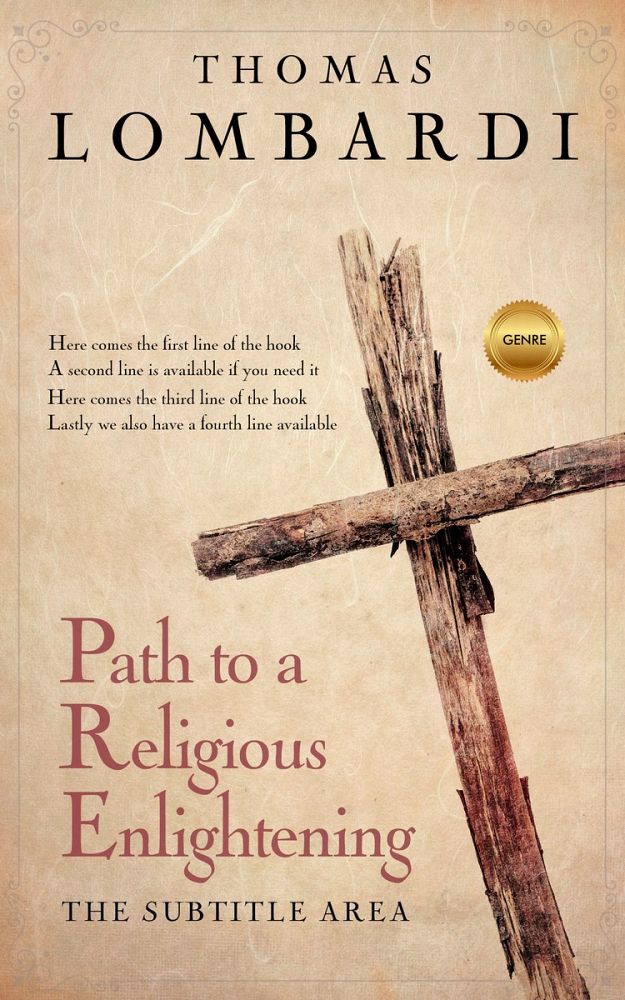 Front view of Hampton #2204 - Premade Religion & Spirituality Book Cover | BookCoverZone