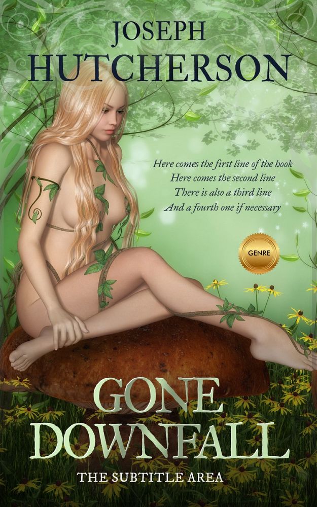 Front view of Swamp Green #2266 - Premade Fantasy Book Cover | BookCoverZone