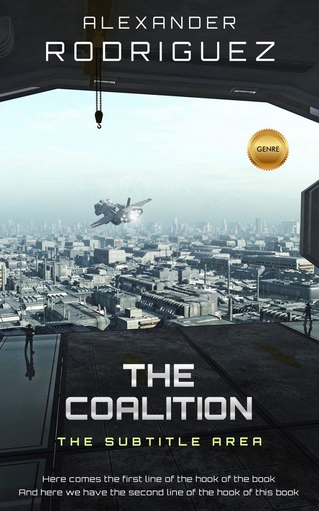 Front view of Shark #2381 - Premade Science Fiction Book Cover | BookCoverZone